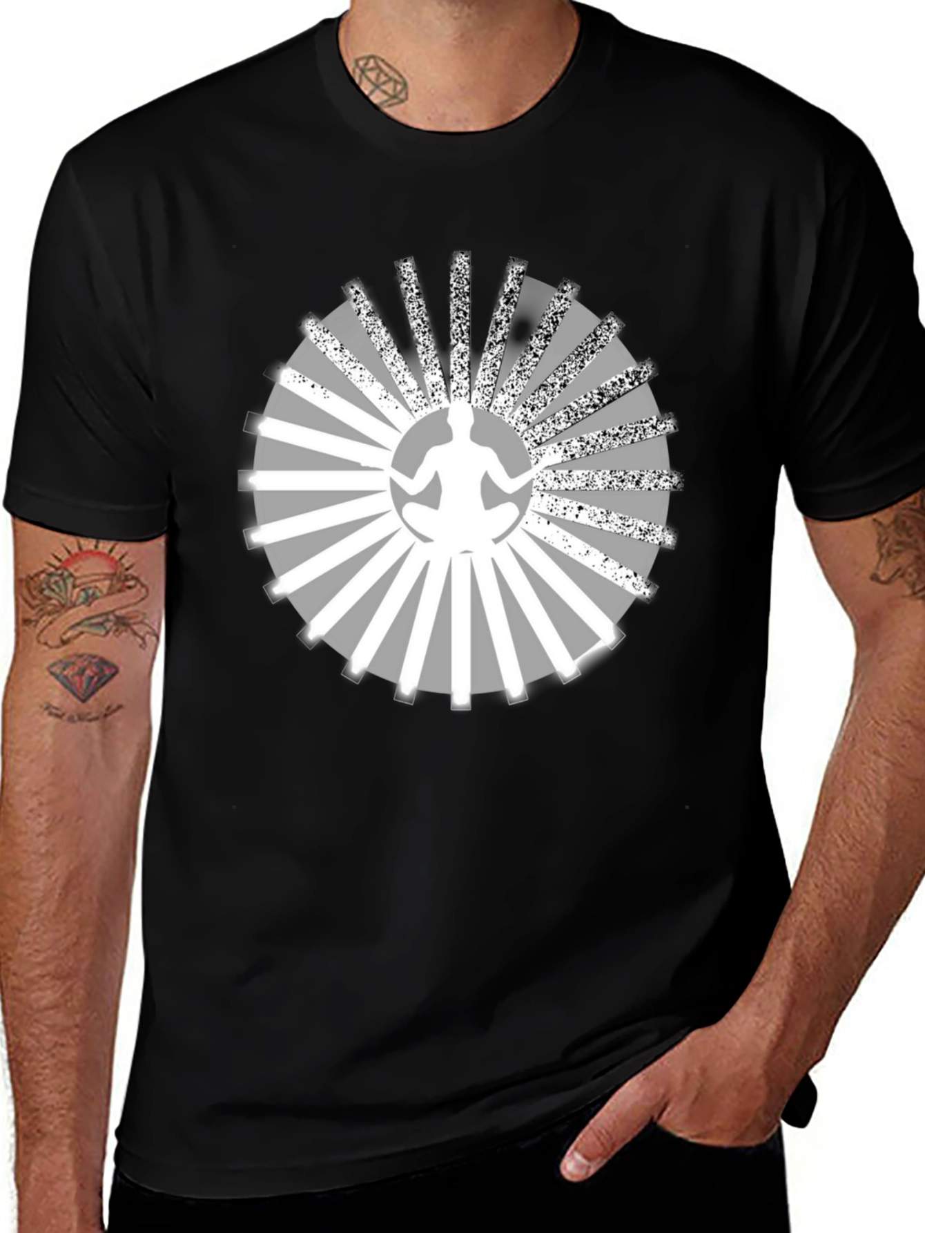 Variant 27 of Meditative Radiance T-Shirt - Zen Style