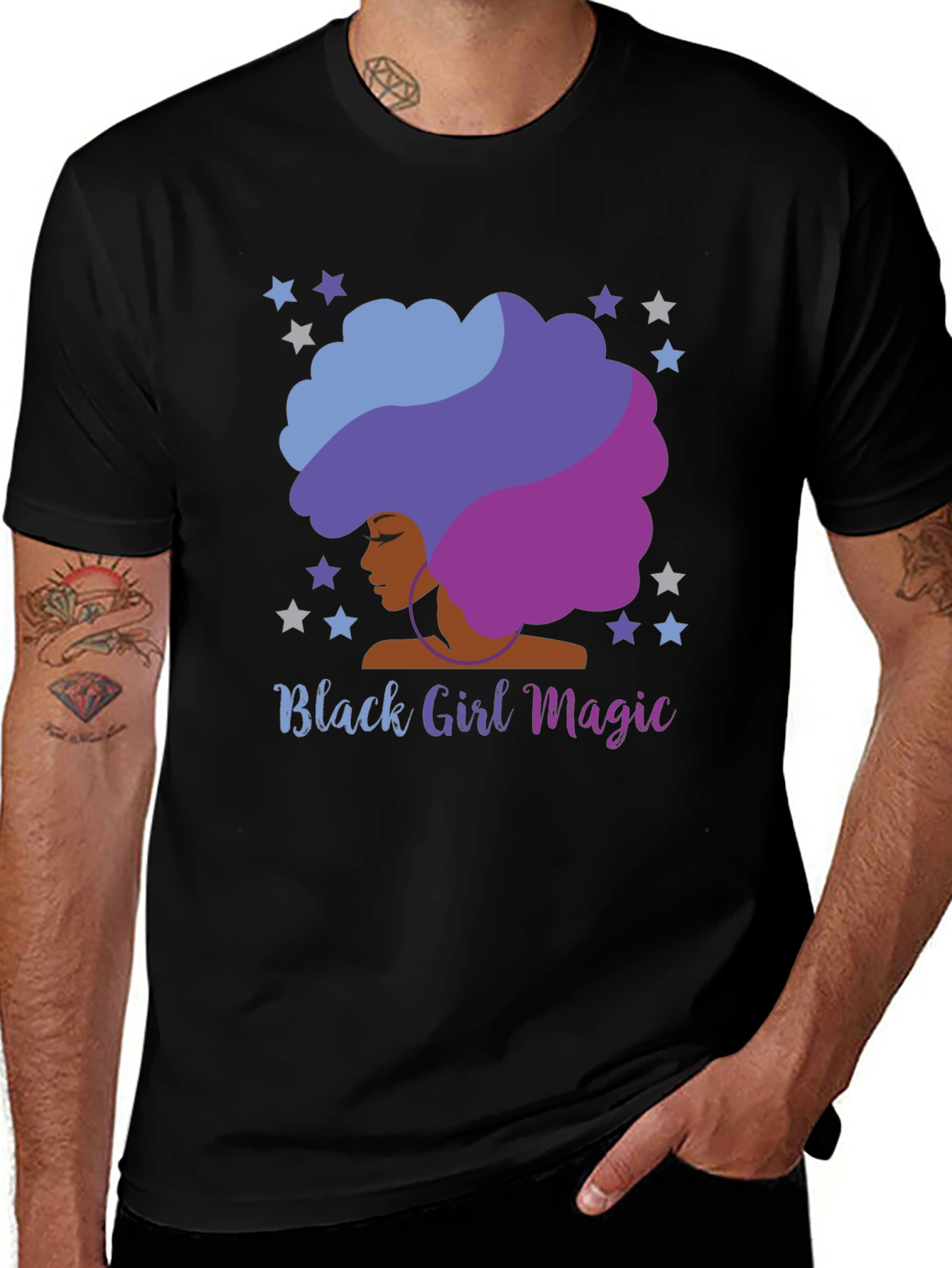 Variant 3 of Black Girl Magic Afro T-Shirt