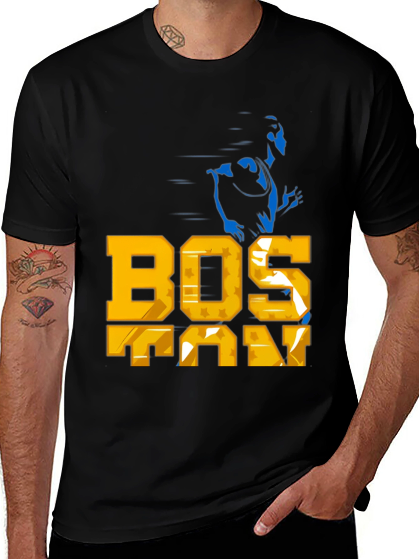 Boston Fan Tee - Black Short Sleeve T-Shirt