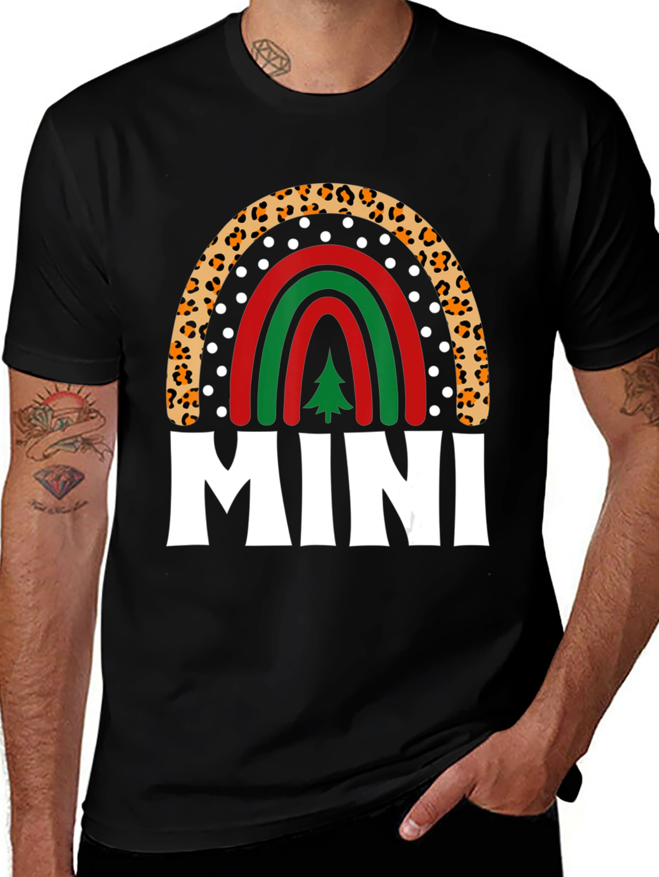 Variant 26 of Mini Christmas Rainbow Graphic Tee