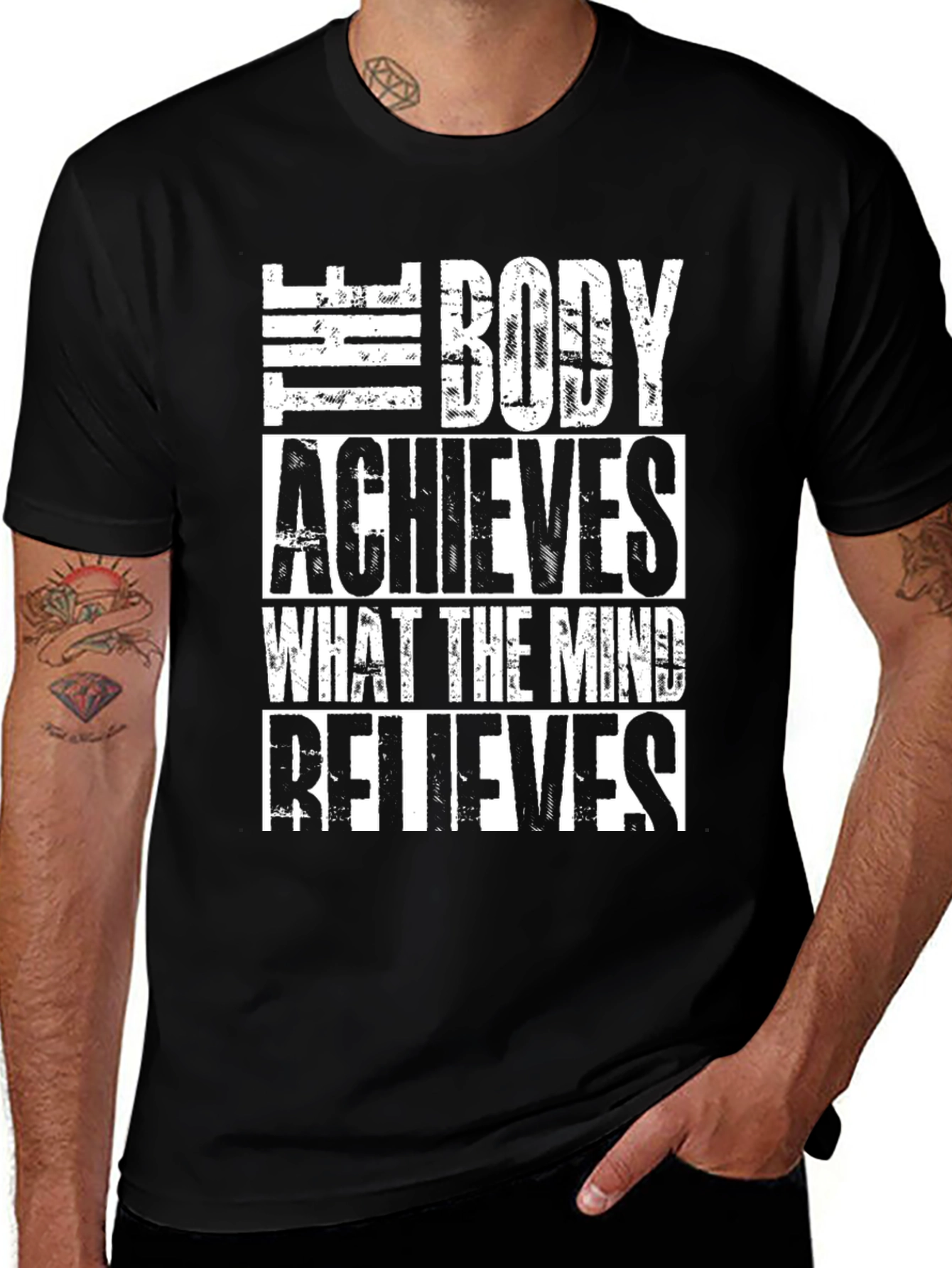 Variant 3 of Motivational Gym T-Shirt - Body Achieves