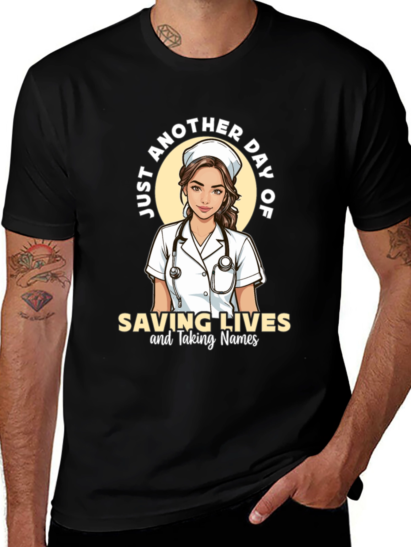 Nurse T-Shirt - Saving Lives & Taking Names
