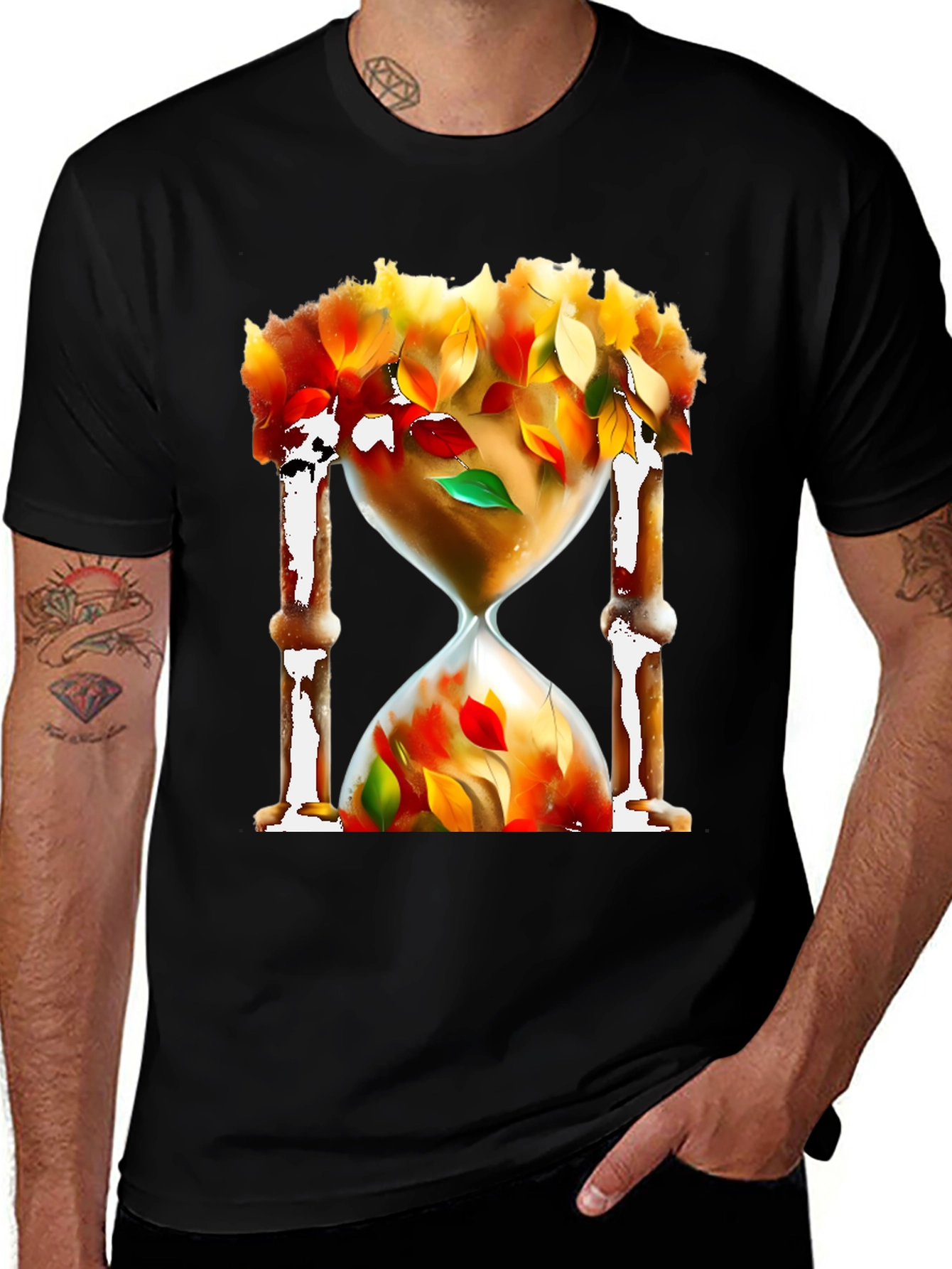 Autumn Leaves Hourglass T-Shirt