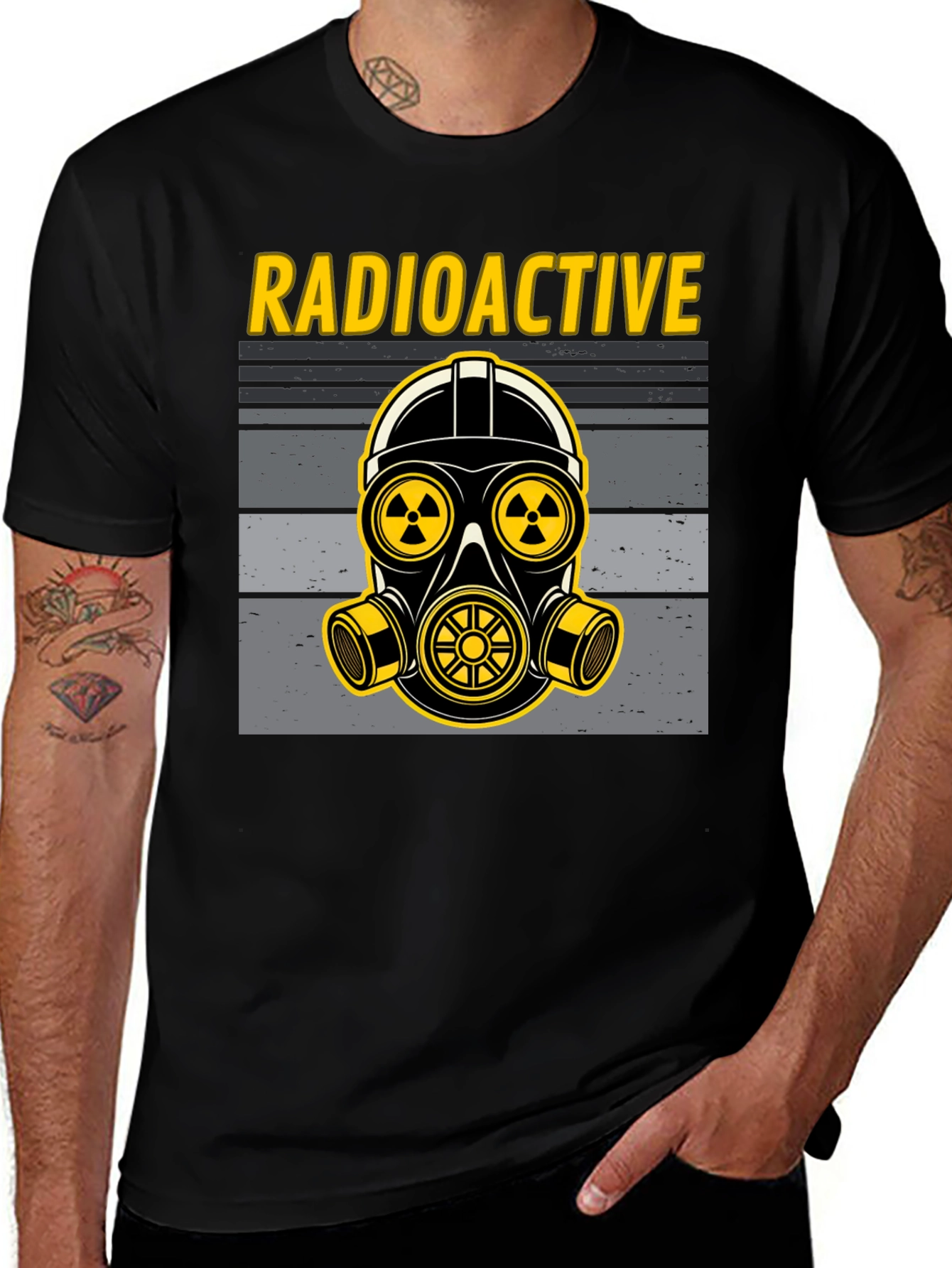Variant 8 of Radioactive Gas Mask Graphic T-Shirt