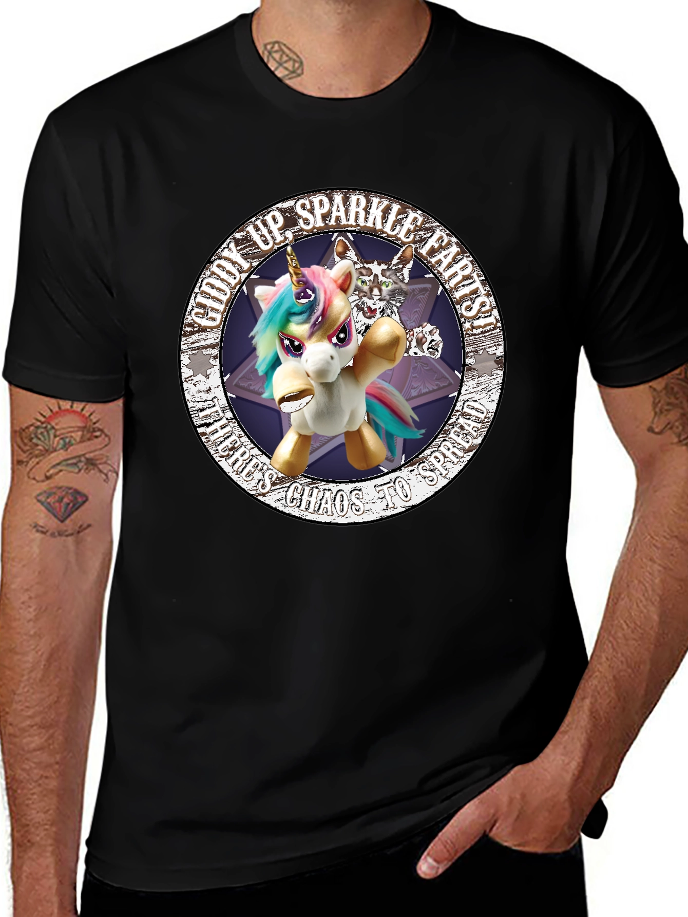 Variant 28 of Giddy Up Sparkle Farts Graphic Tee