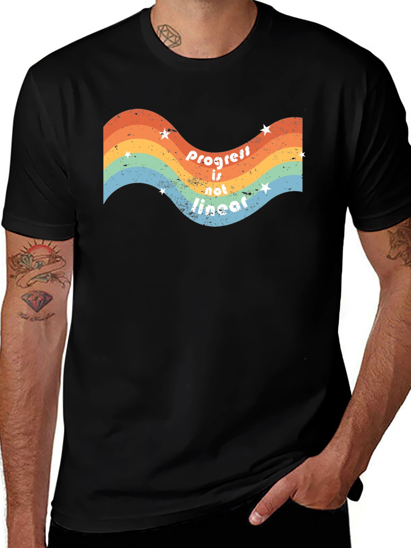 Variant 21 of Progress is Not Linear Graphic Tee