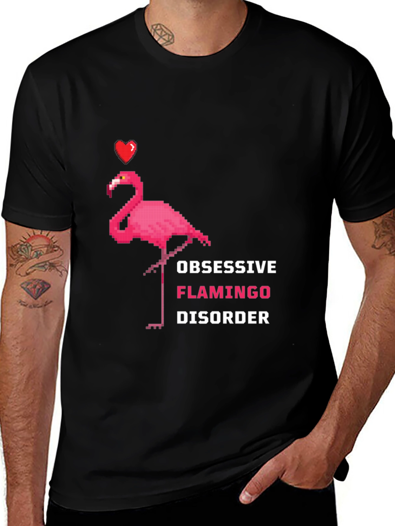 Variant 11 of Obsessive Flamingo Disorder Graphic Tee