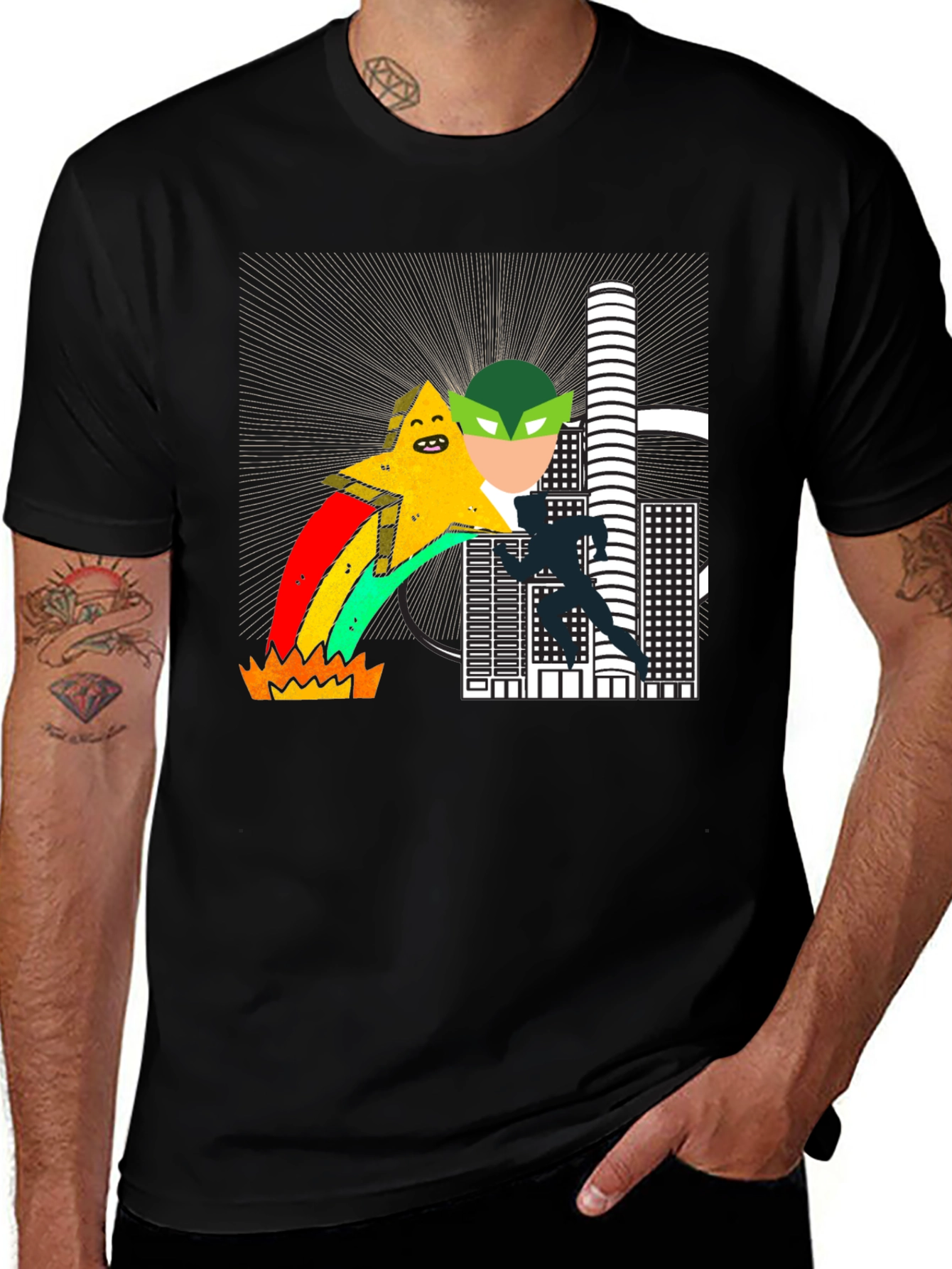 Variant 15 of Star Rainbow Cityscape T-Shirt