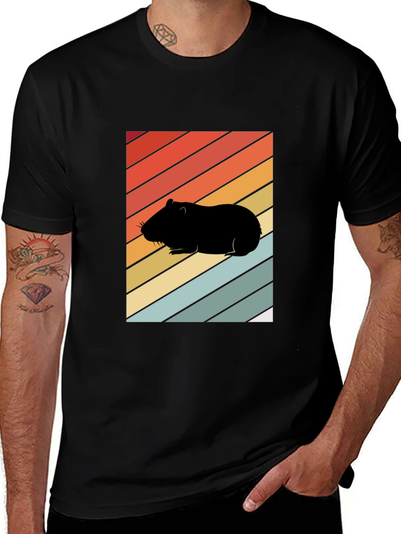 Variant 4 of Retro Guinea Pig T-Shirt - Cool Pet Lover Design
