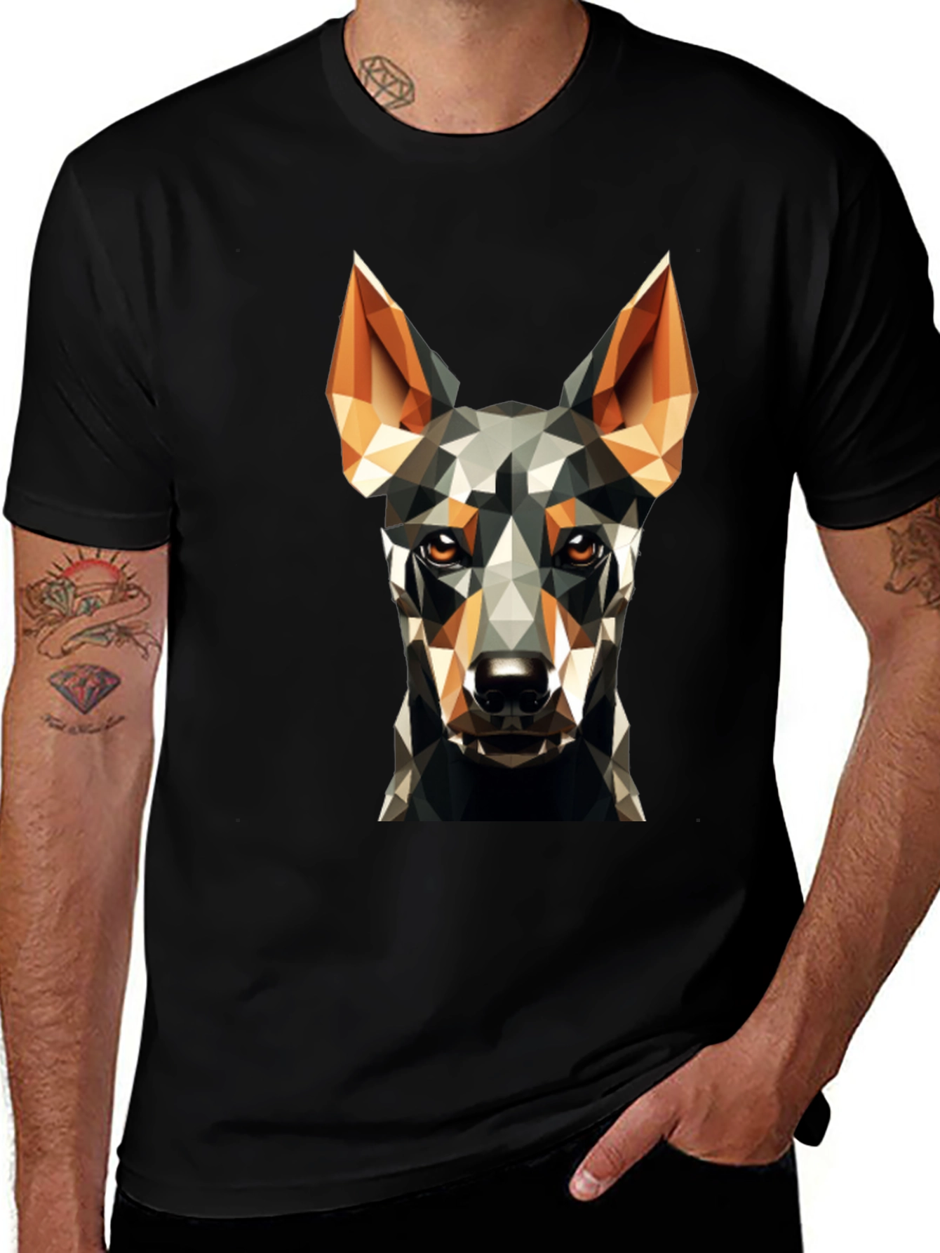 Variant 15 of Geometric Dog Graphic Tee