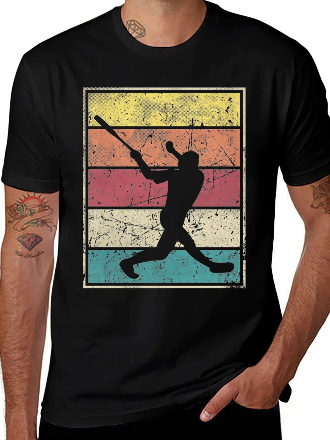 Variant 22 of Vintage Baseball Player Graphic Tee - Retro Style