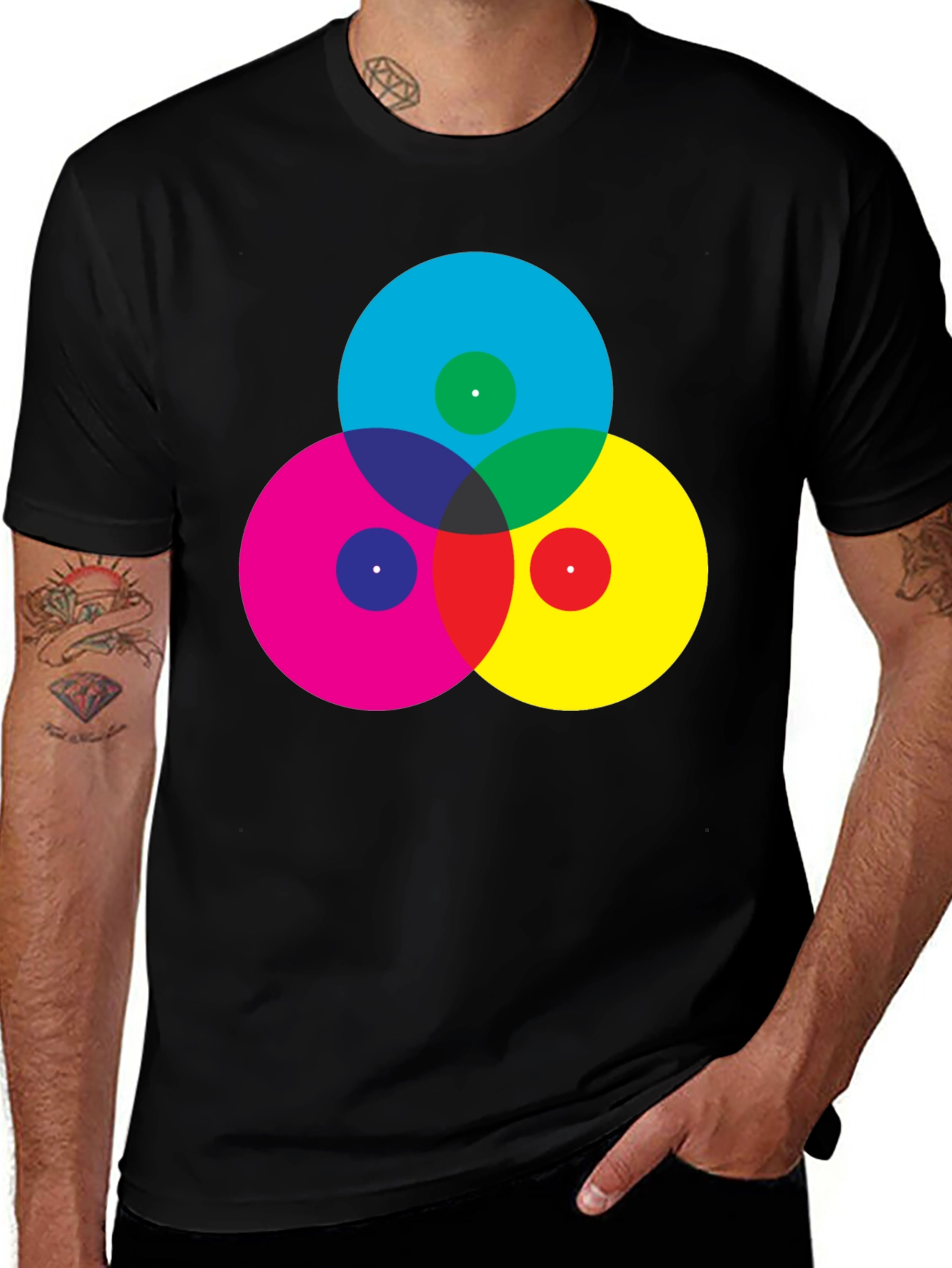 Variant 13 of Colorful Overlapping Circles Graphic T-Shirt