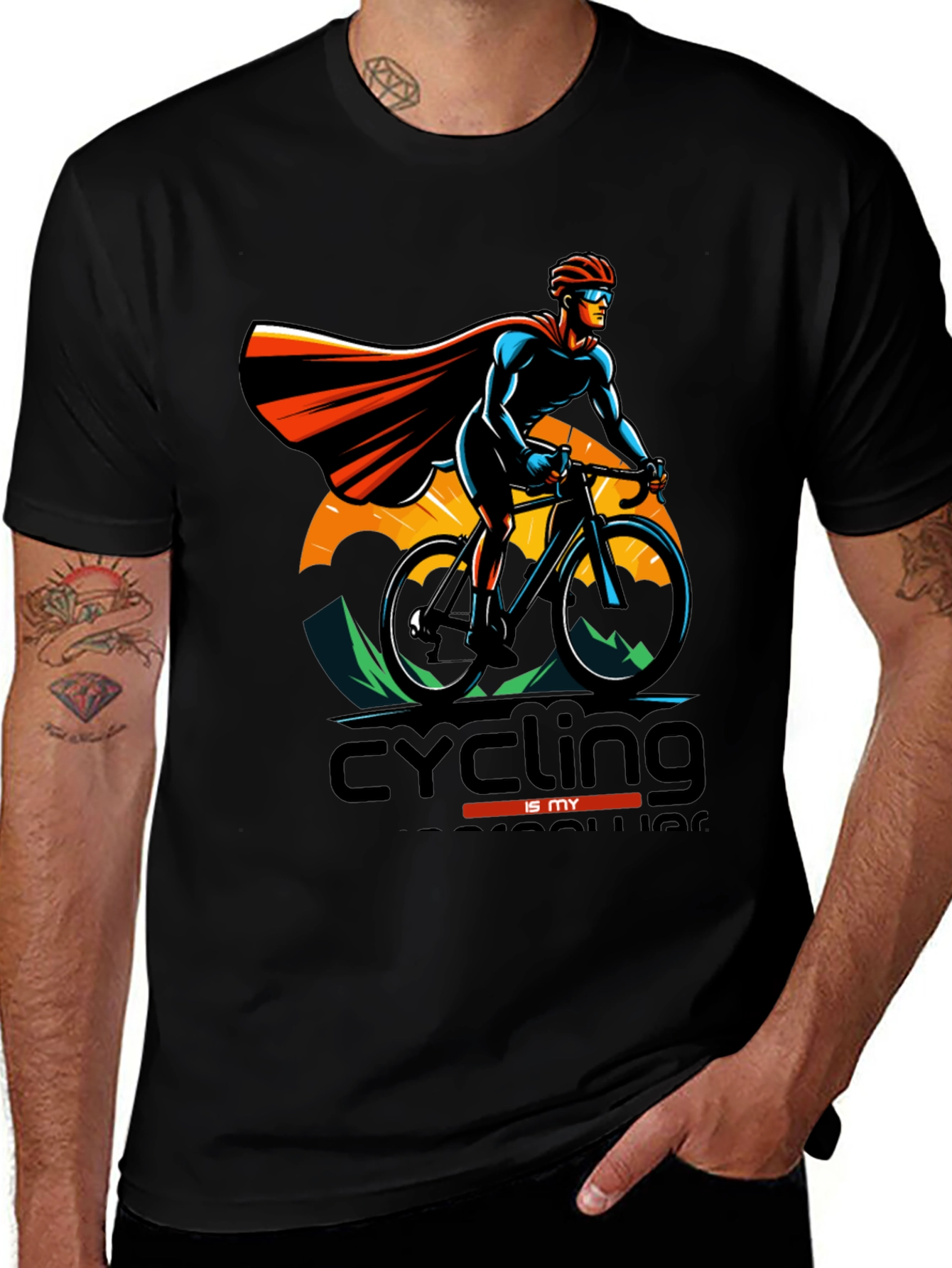 Variant 12 of Cycling is My Superpower T-Shirt
