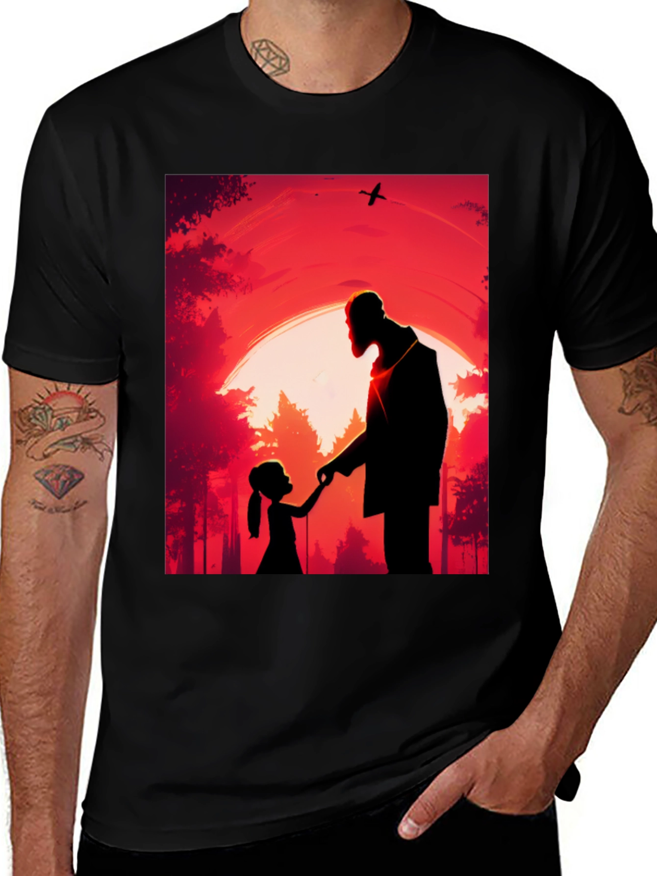 Father & Daughter Silhouette Graphic Tee