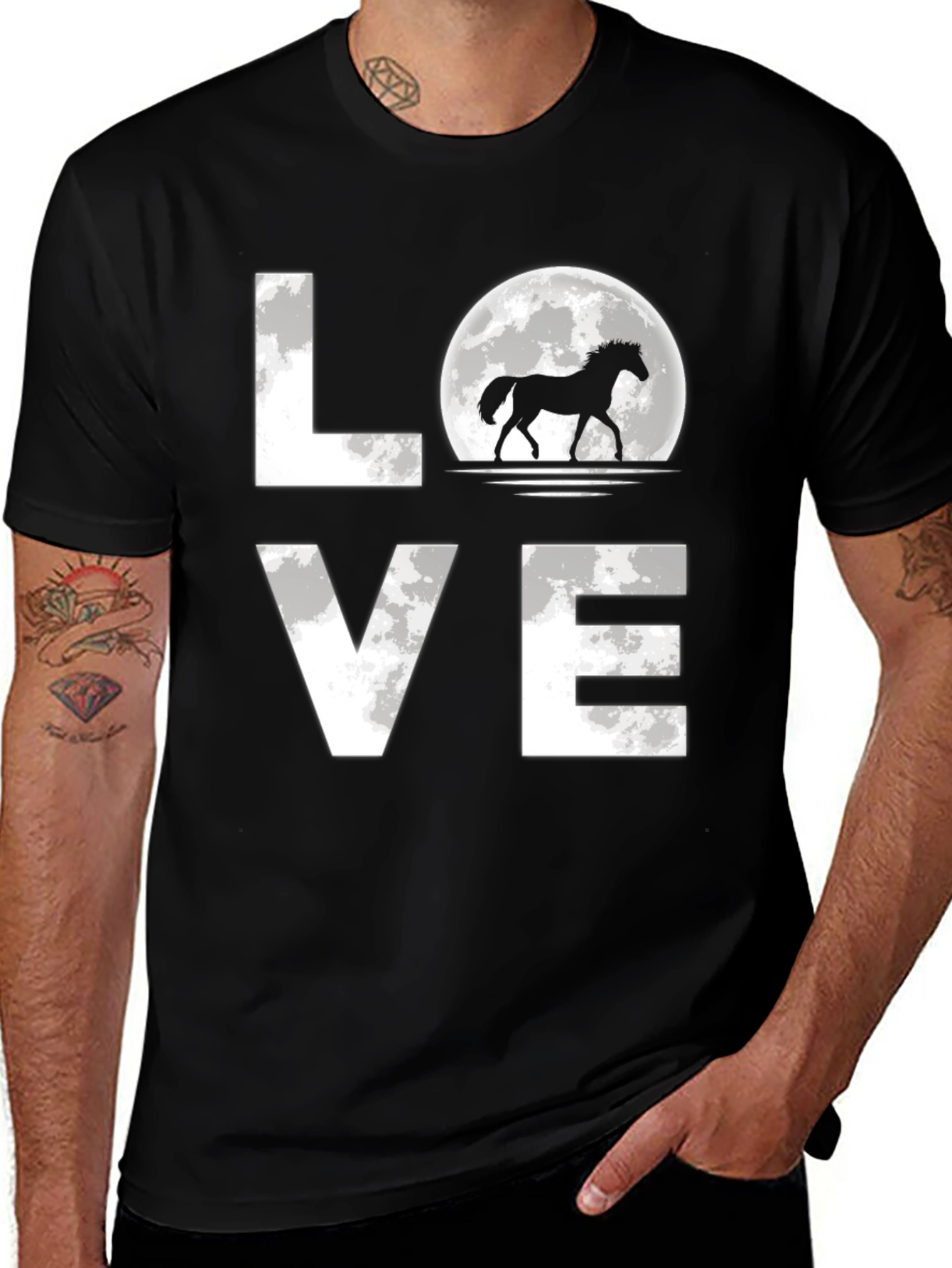 Variant 28 of LOVE Horse Graphic T-Shirt