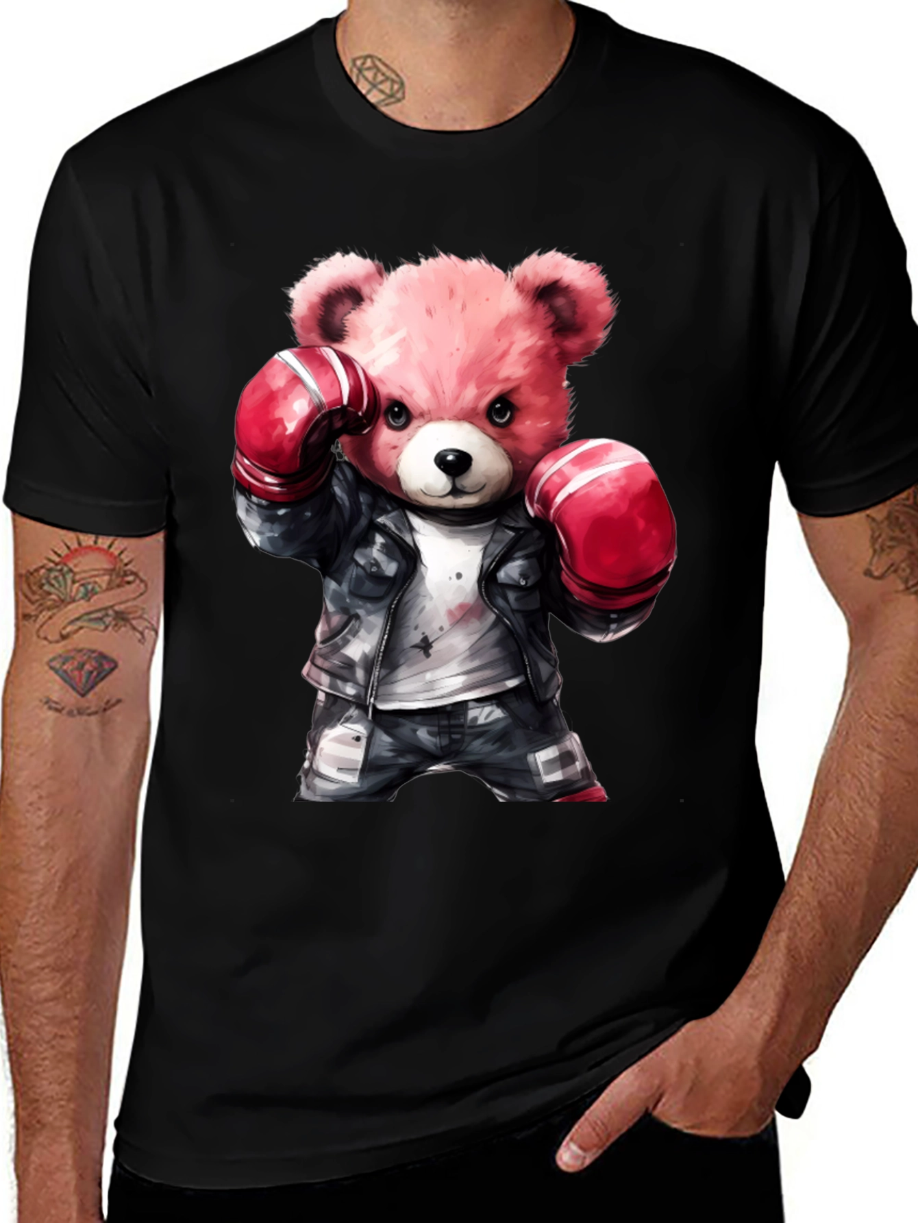 Variant 21 of Boxing Bear Graphic Tee - Punchy Style
