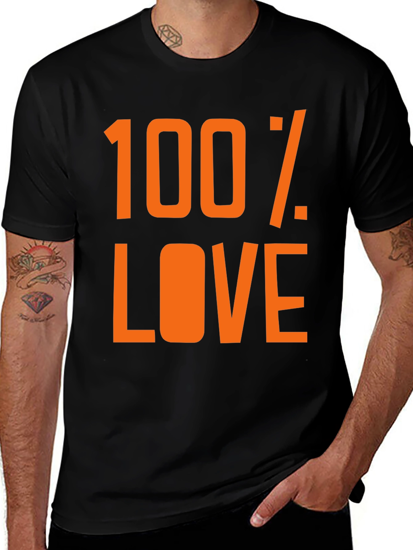 Variant 19 of 100% Love Graphic Tee - Black
