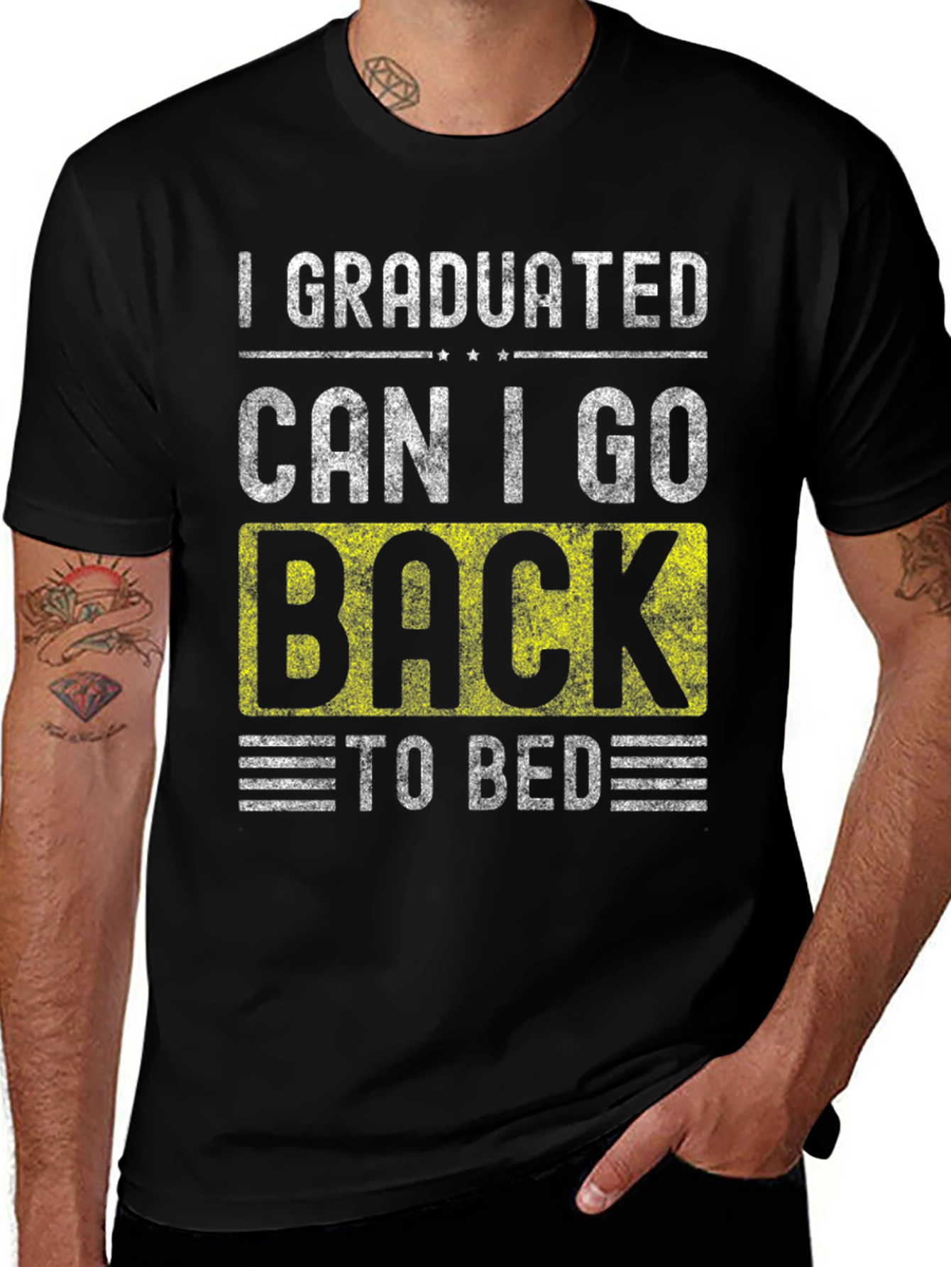 Variant 6 of Funny Graduation T-Shirt - Can I Go Back To Bed?