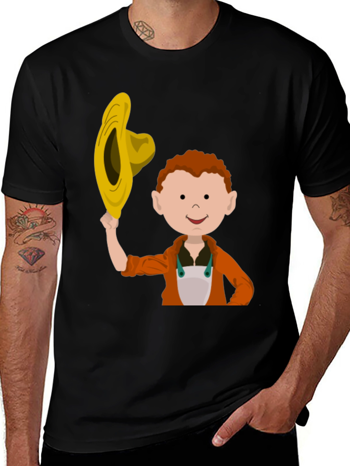 Variant 11 of Cartoon Farmer Graphic T-Shirt