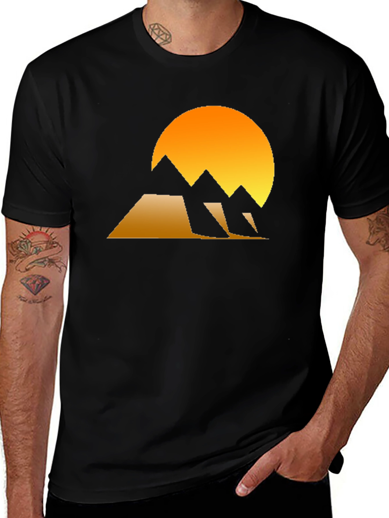 Egyptian Pyramid Sunset T-Shirt