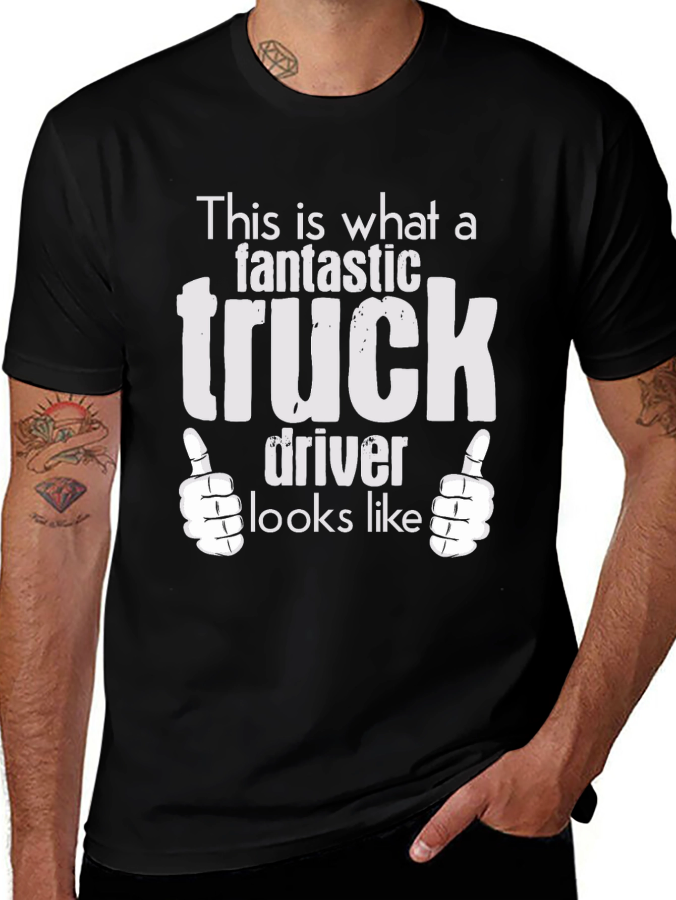 Variant 25 of Fantastic Truck Driver T-Shirt - Black
