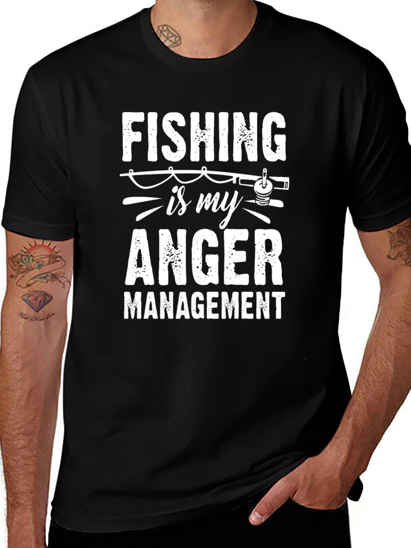 Variant 10 of Fishing is My Anger Management Graphic T-Shirt