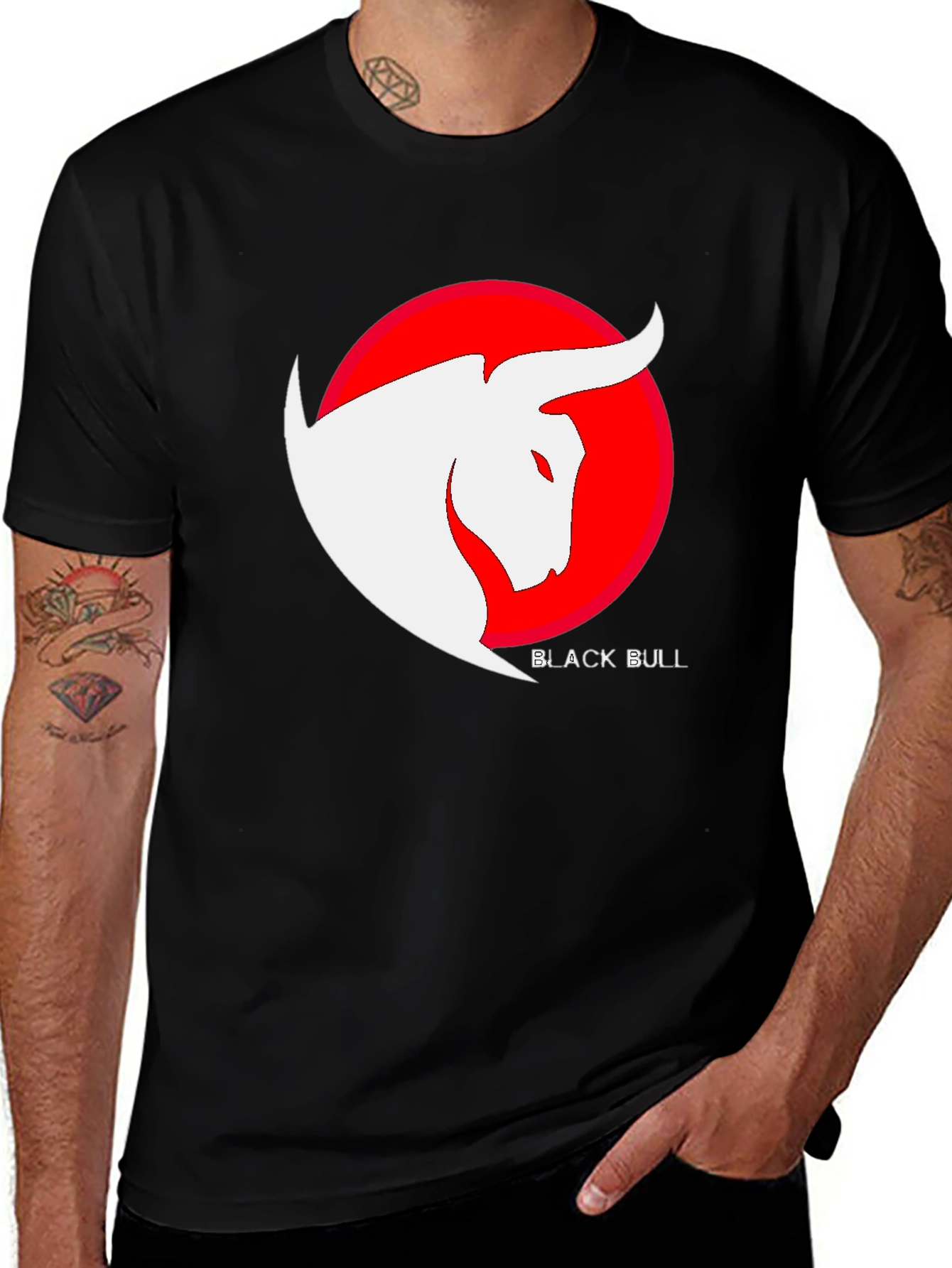 Black Bull Graphic Tee - Stylish Mens T-Shirt