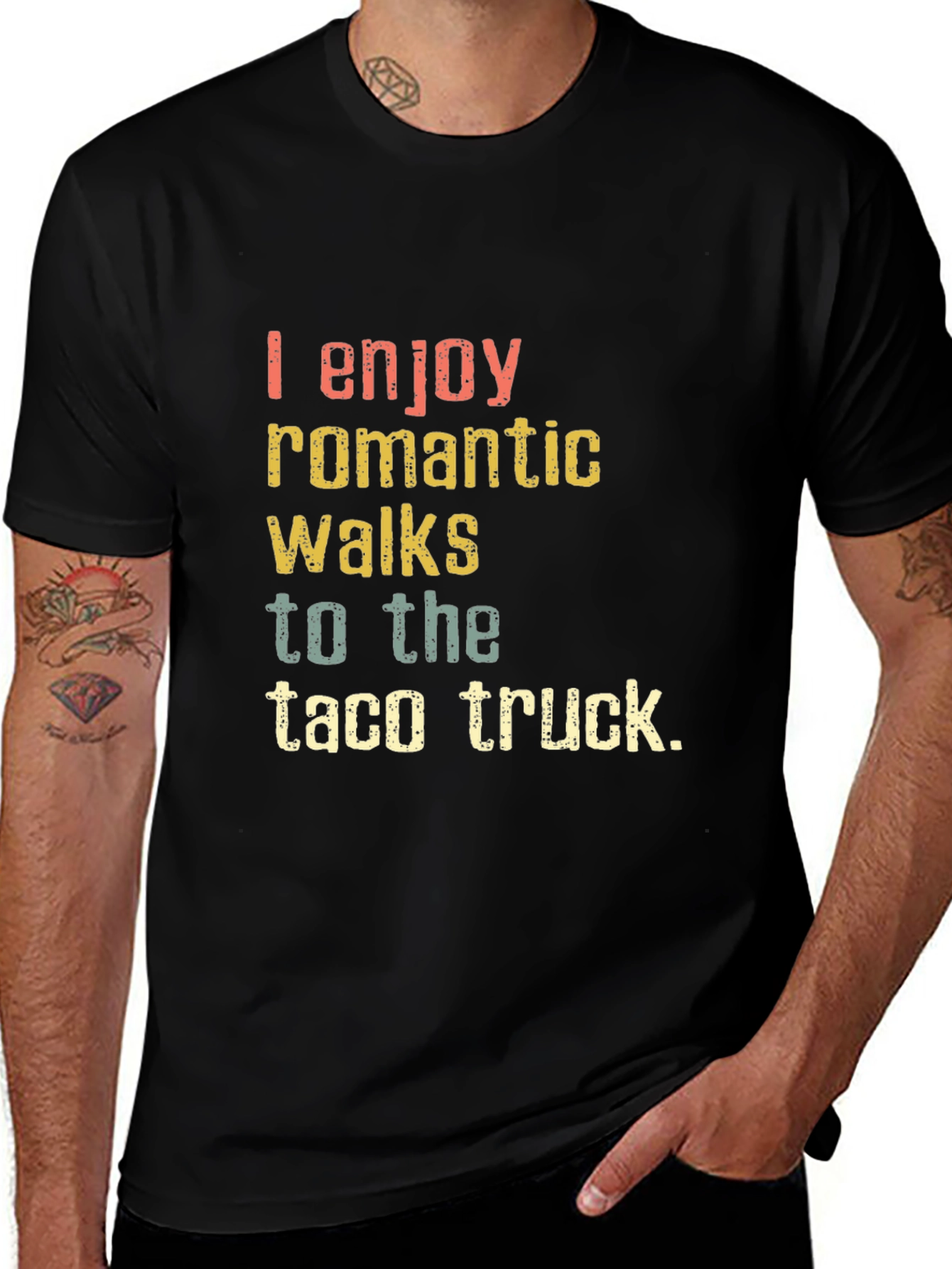 Variant 16 of Romantic Walks Taco Truck Graphic Tee