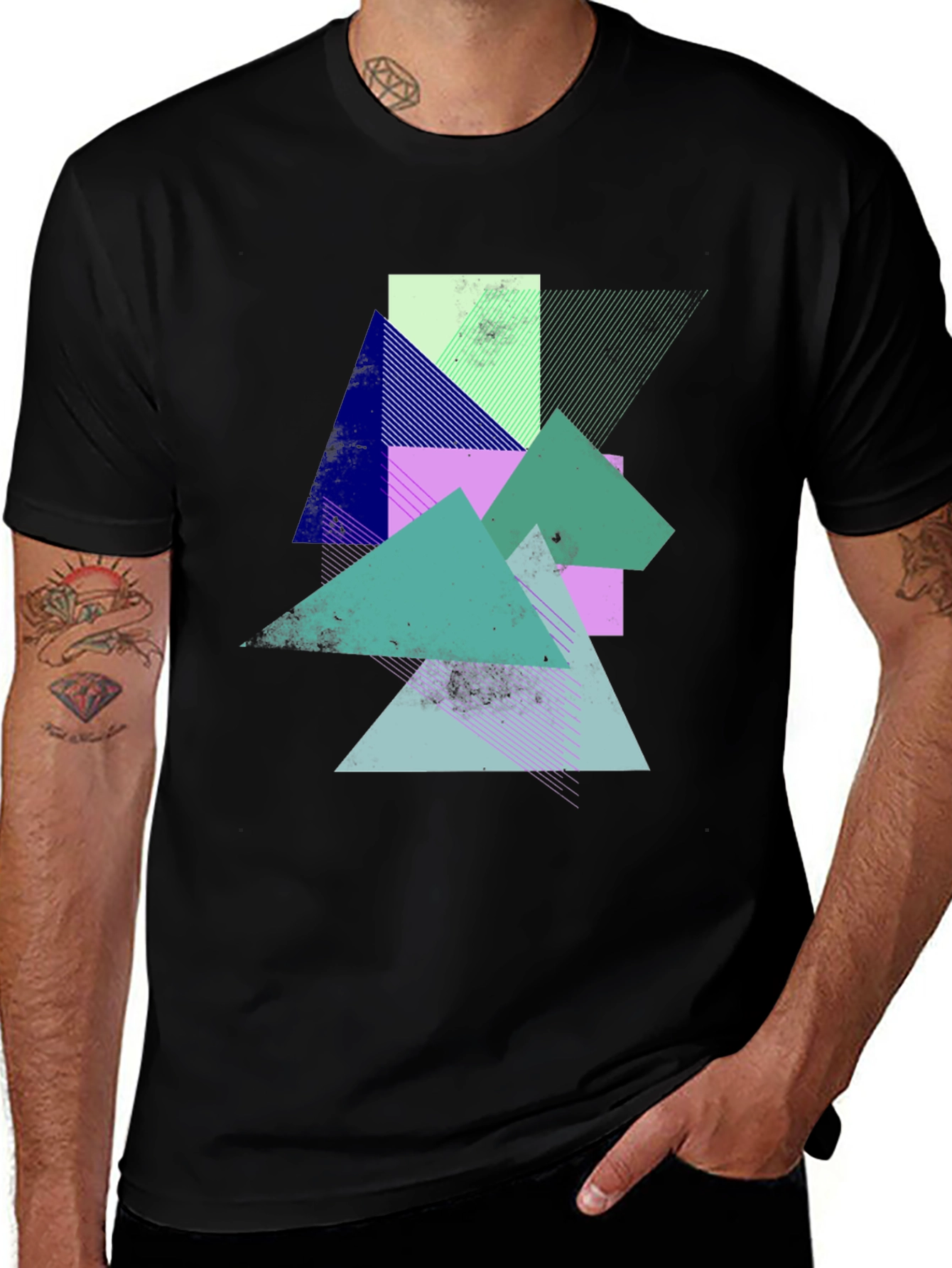 Variant 25 of Geometric Abstract Graphic Tee - Modern Art Shirt