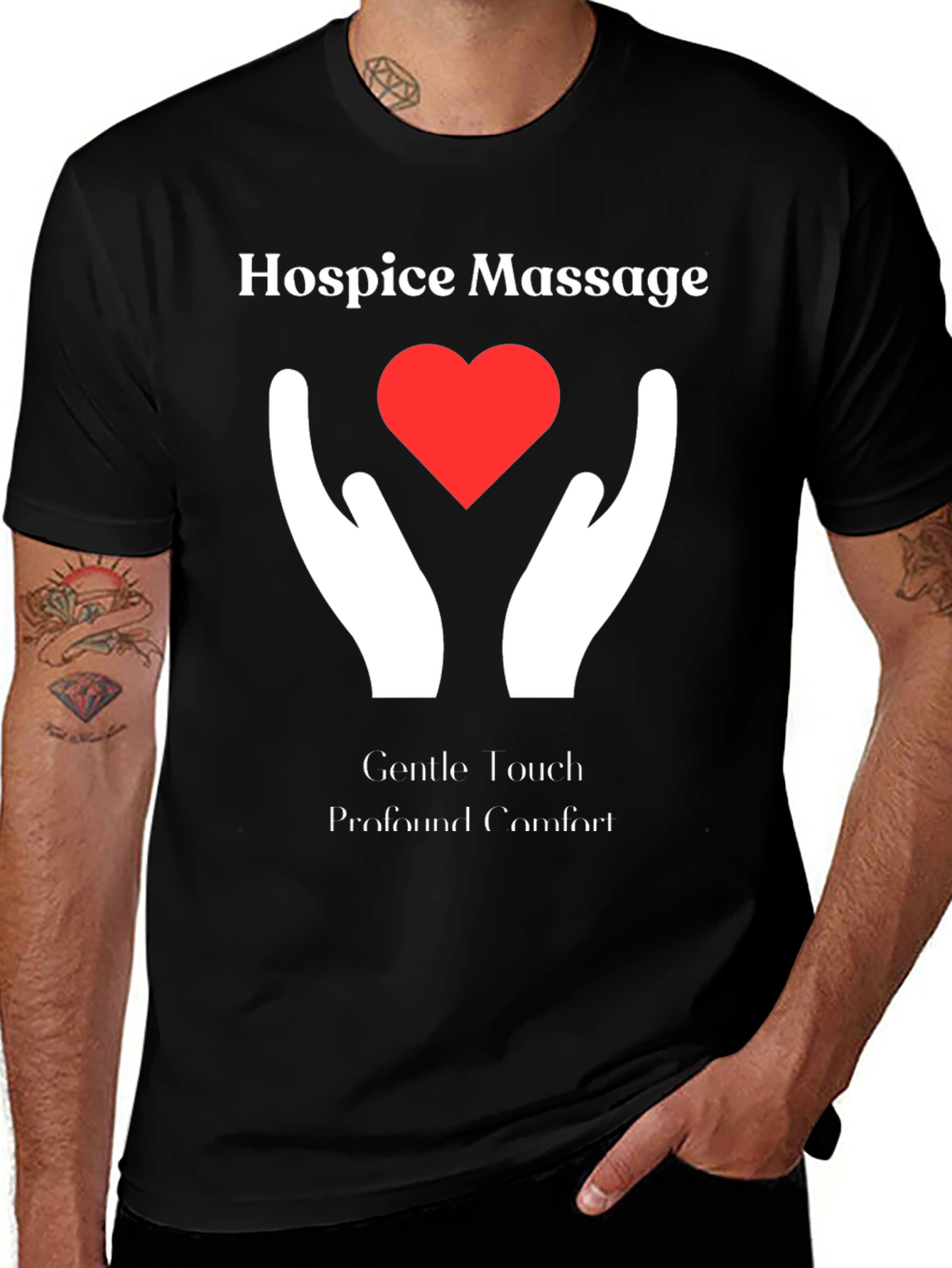 Hospice Massage T-Shirt - Gentle Touch, Profound Comfort