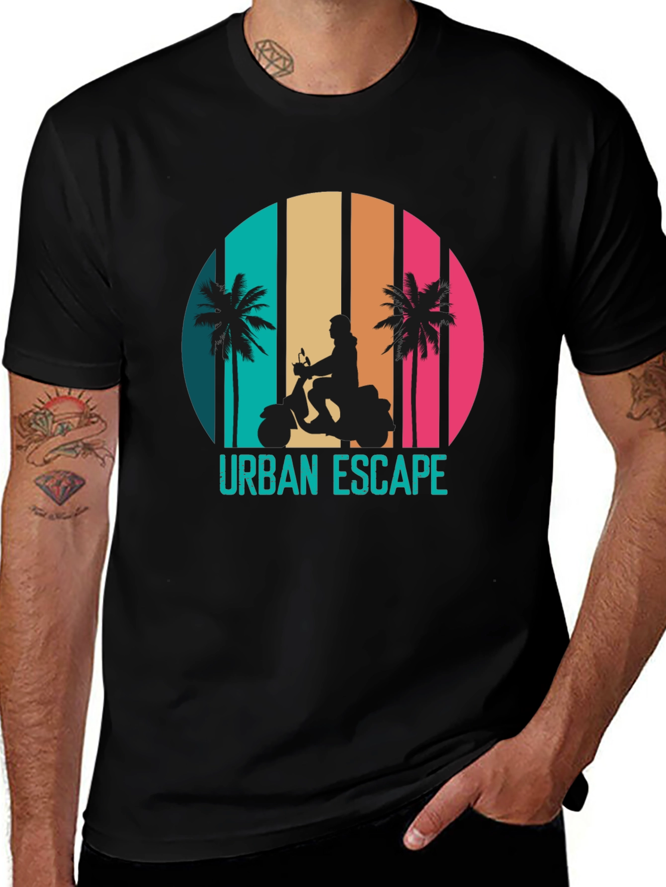 Variant 27 of Urban Escape Retro Scooter T-Shirt