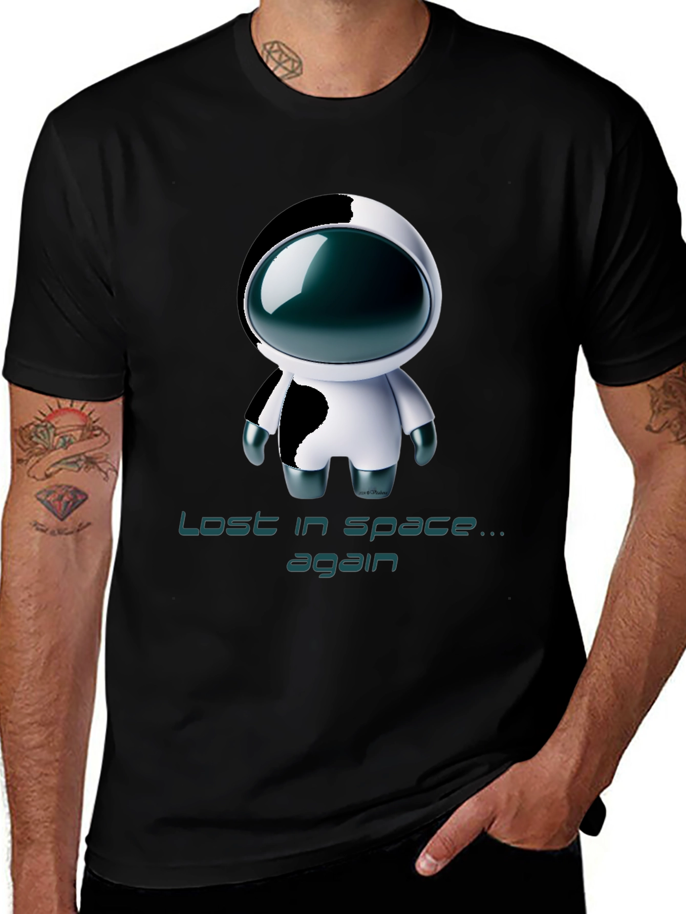 Lost in Space Astronaut Cow T-Shirt