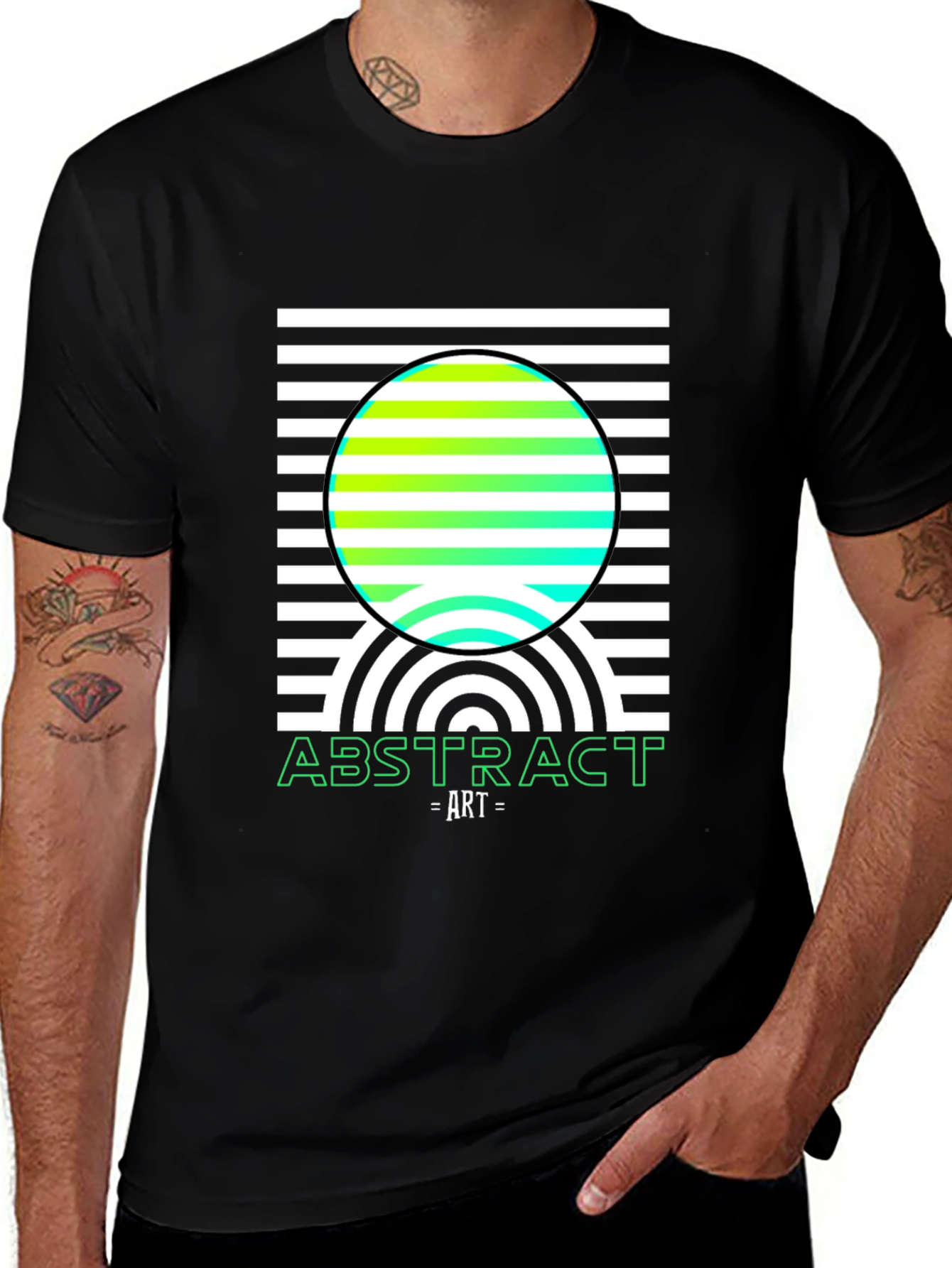Variant 5 of Abstract Art T-Shirt - Modern Geometric Design