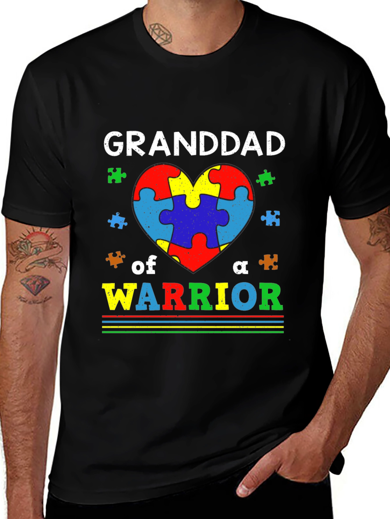 Granddad of a Warrior Autism Awareness T-Shirt