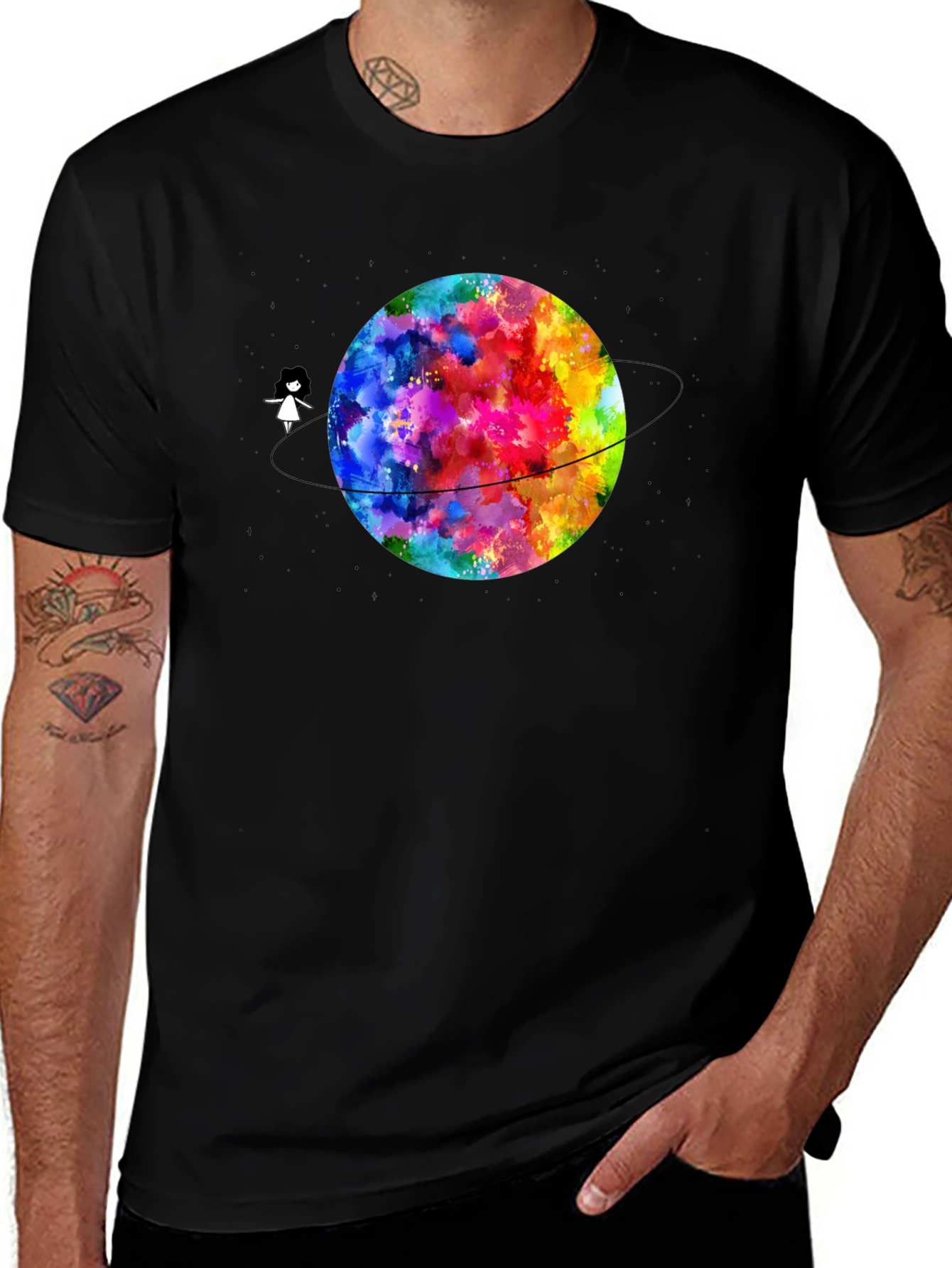 Variant 18 of Colorful Planet Graphic Tee