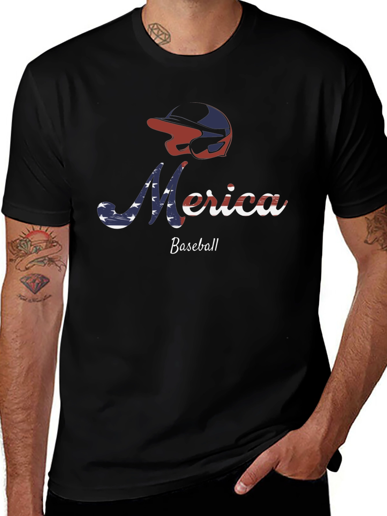 Variant 7 of Baseball 'Merica T-Shirt