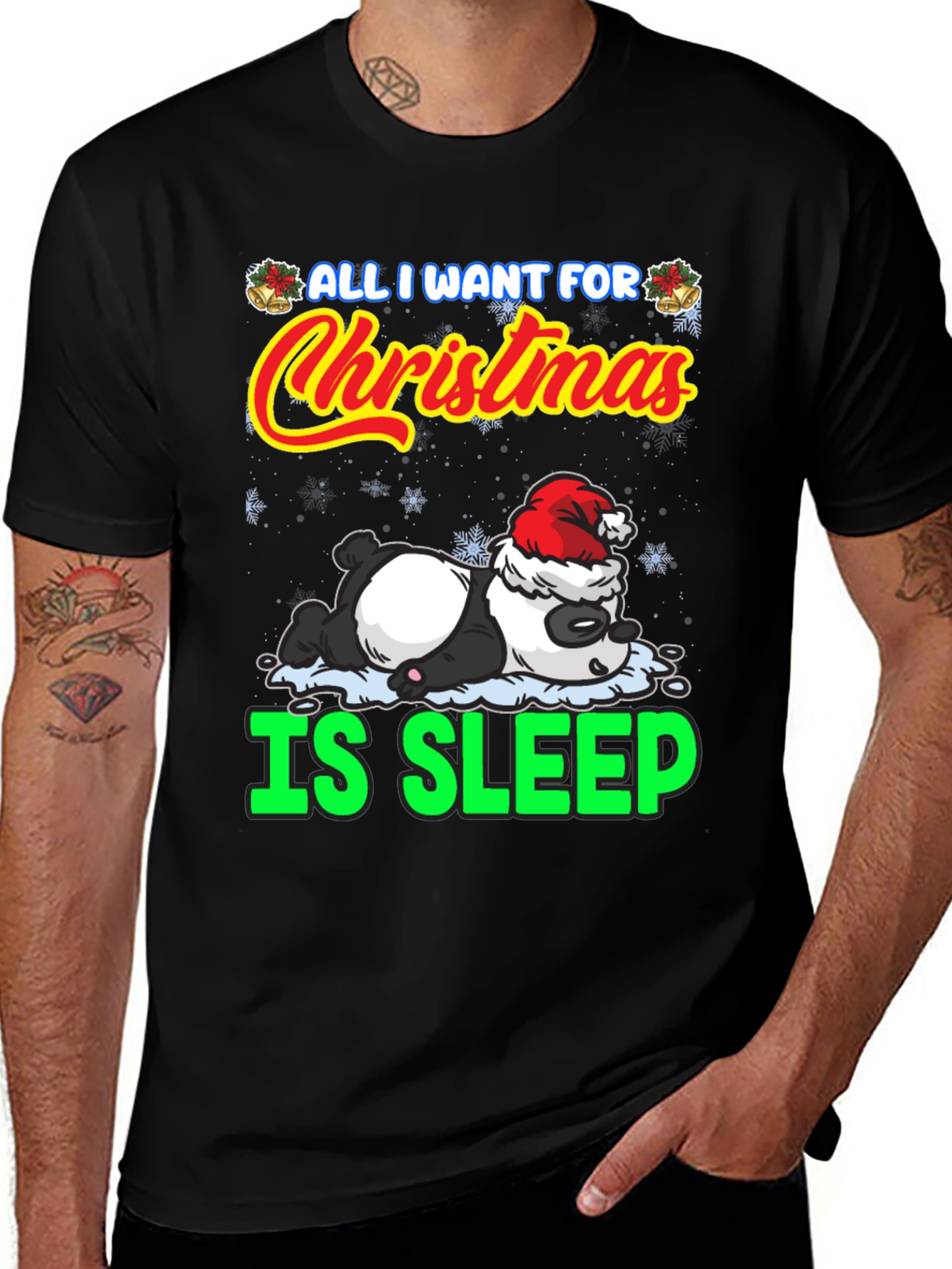 All I Want for Christmas is Sleep Panda T-Shirt