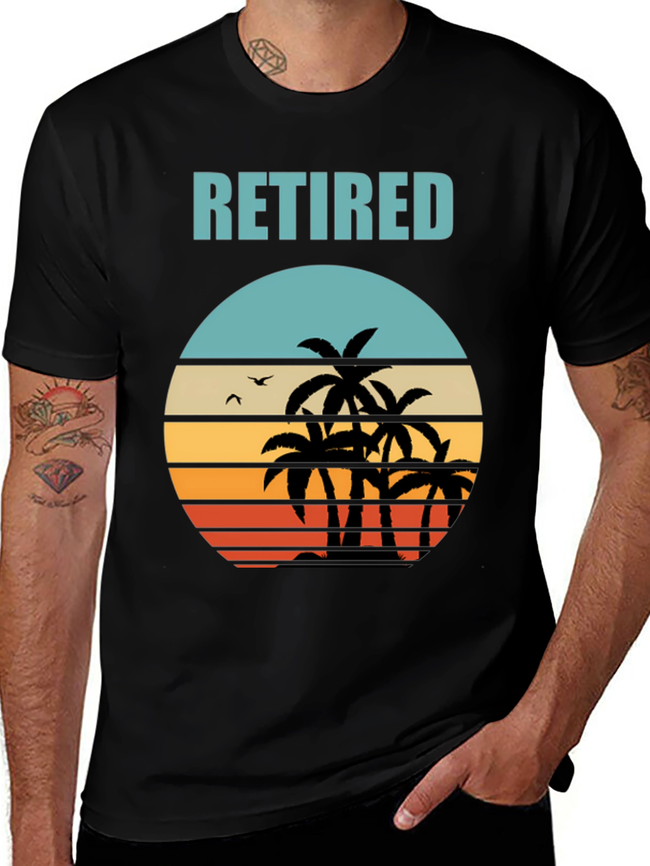 Variant 17 of Retired Beach T-Shirt