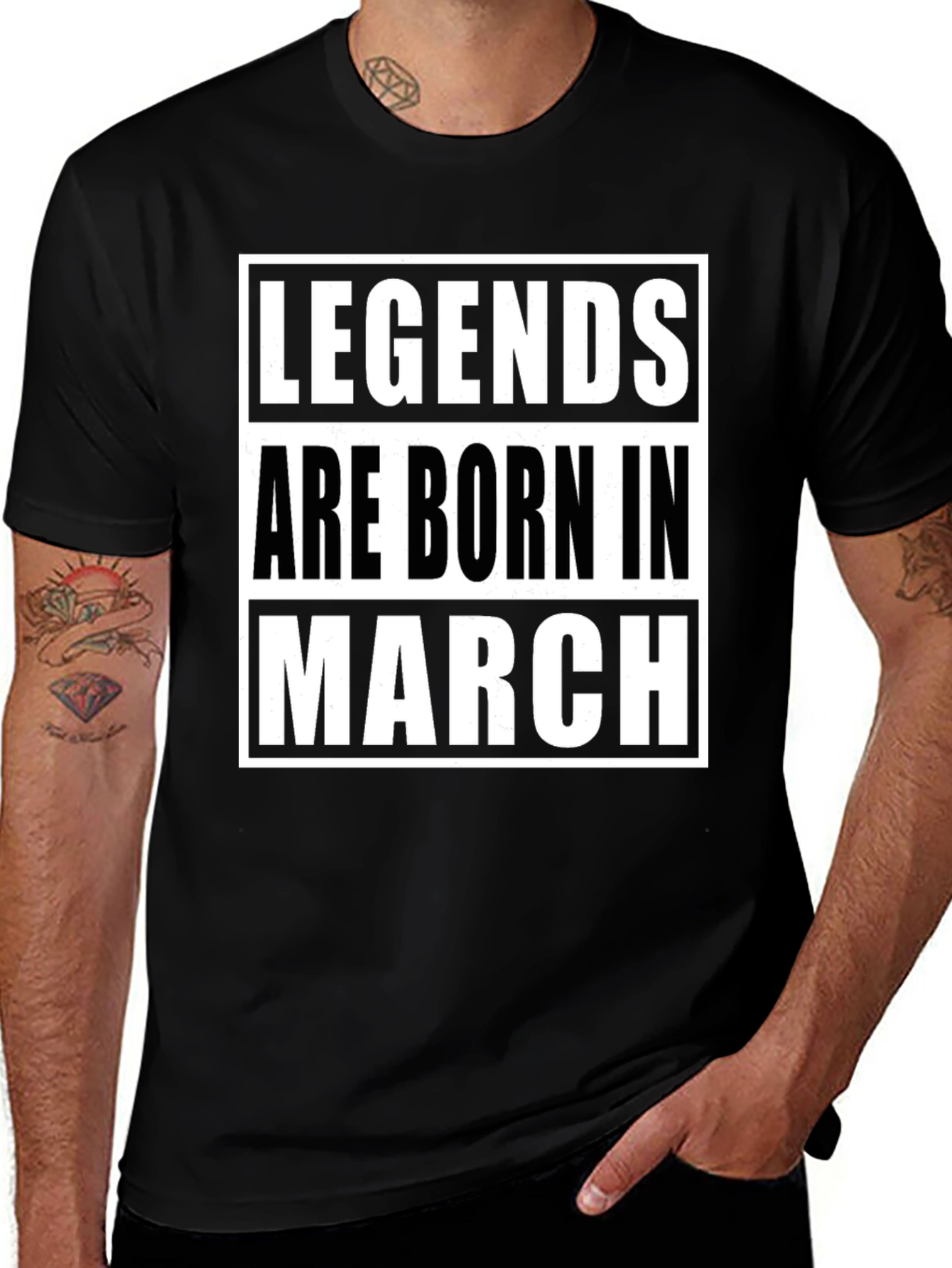 Variant 20 of Legends Are Born In March - Black T-Shirt