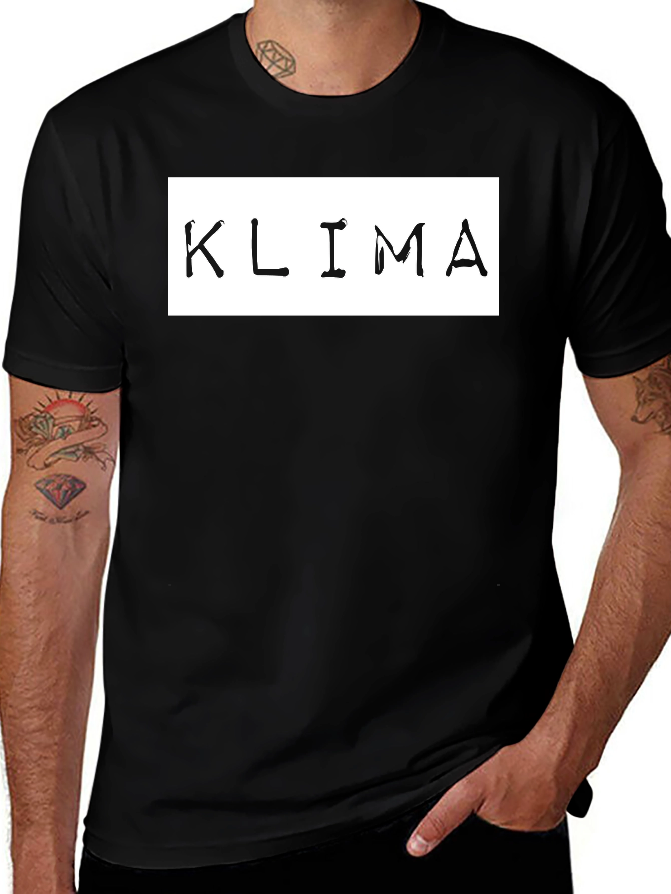 Variant 2 of Klima Graphic Tee - Classic Black Cotton T-Shirt