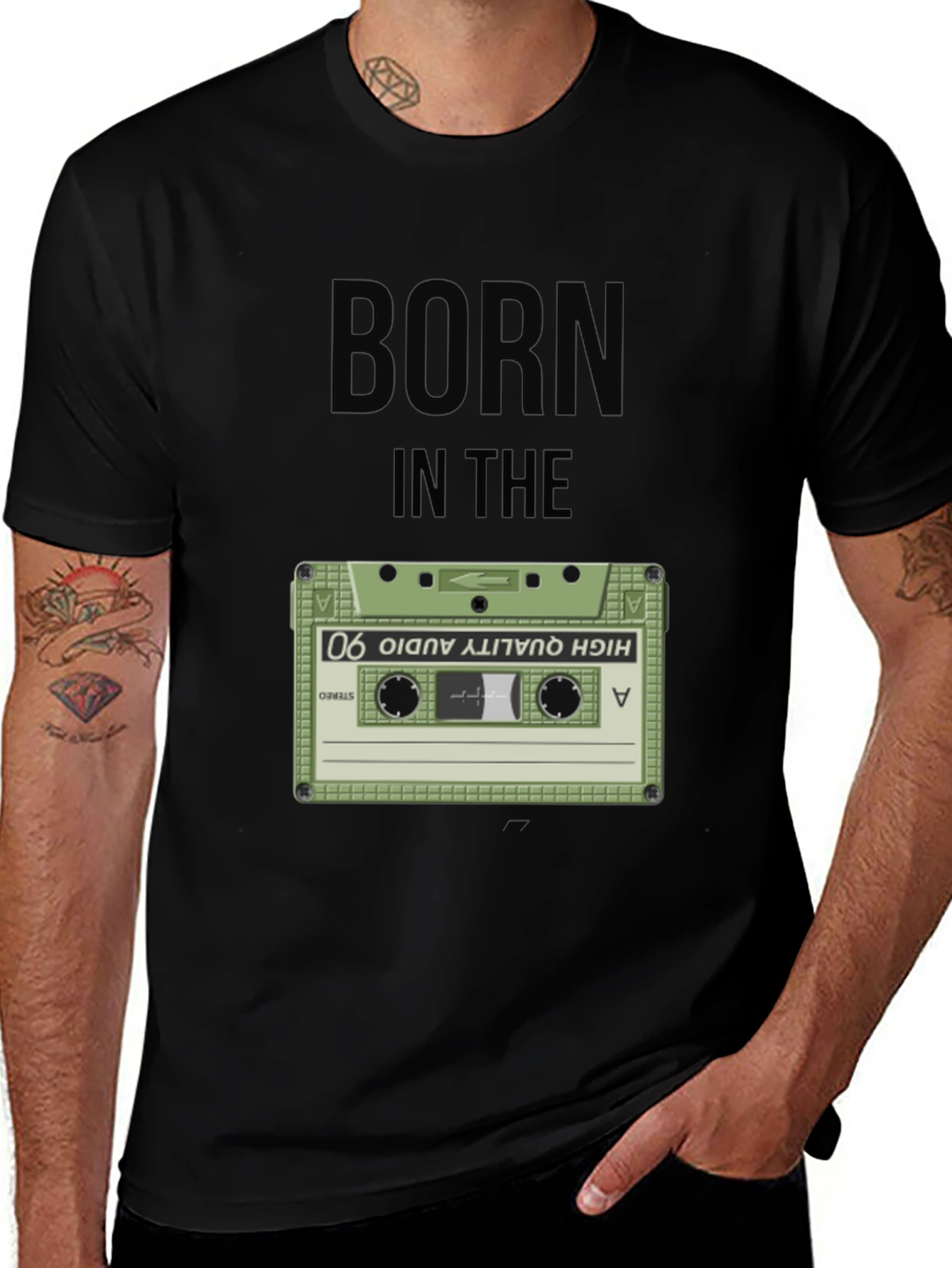 Variant 16 of Born in the 90s Cassette Tape T-Shirt