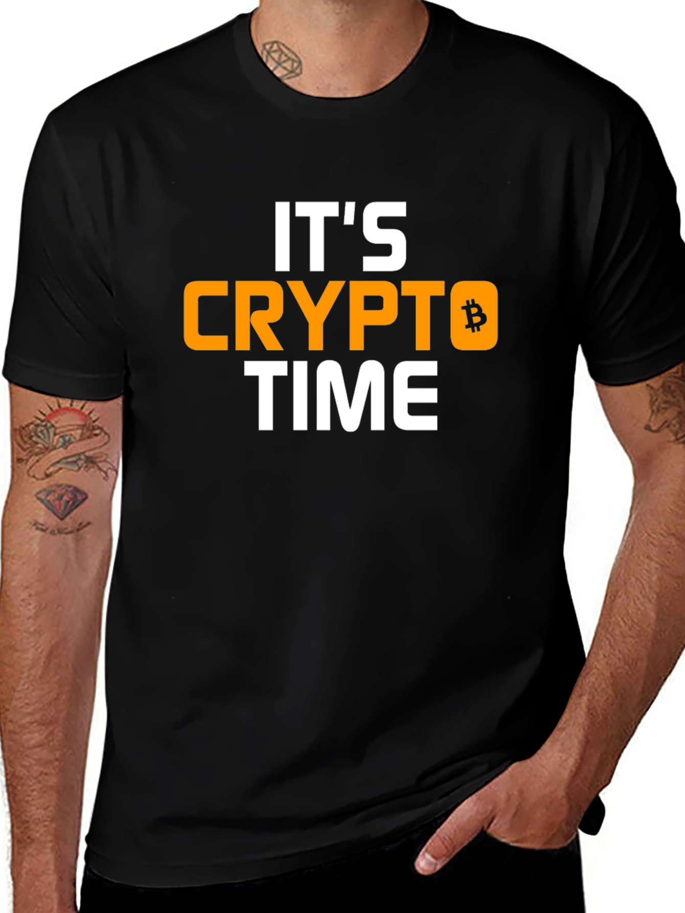 It's Crypto Time Graphic Tee - Bitcoin Lover's T-Shirt