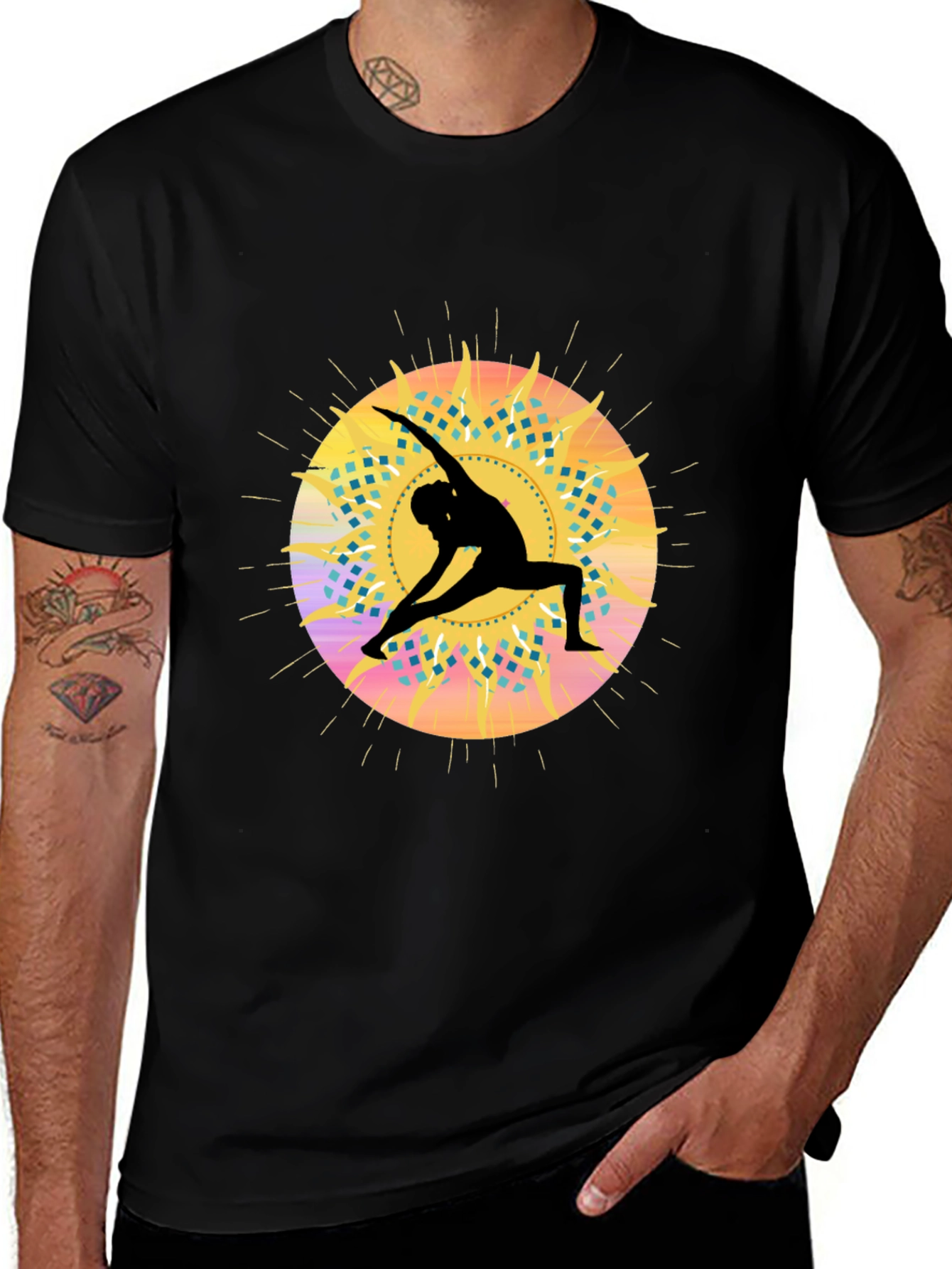Variant 5 of Yoga Silhouette Graphic T-Shirt