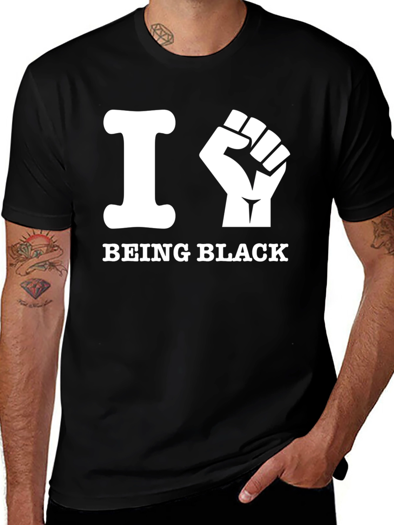 Variant 15 of I Fist Being Black T-Shirt - Empowering Statement Tee