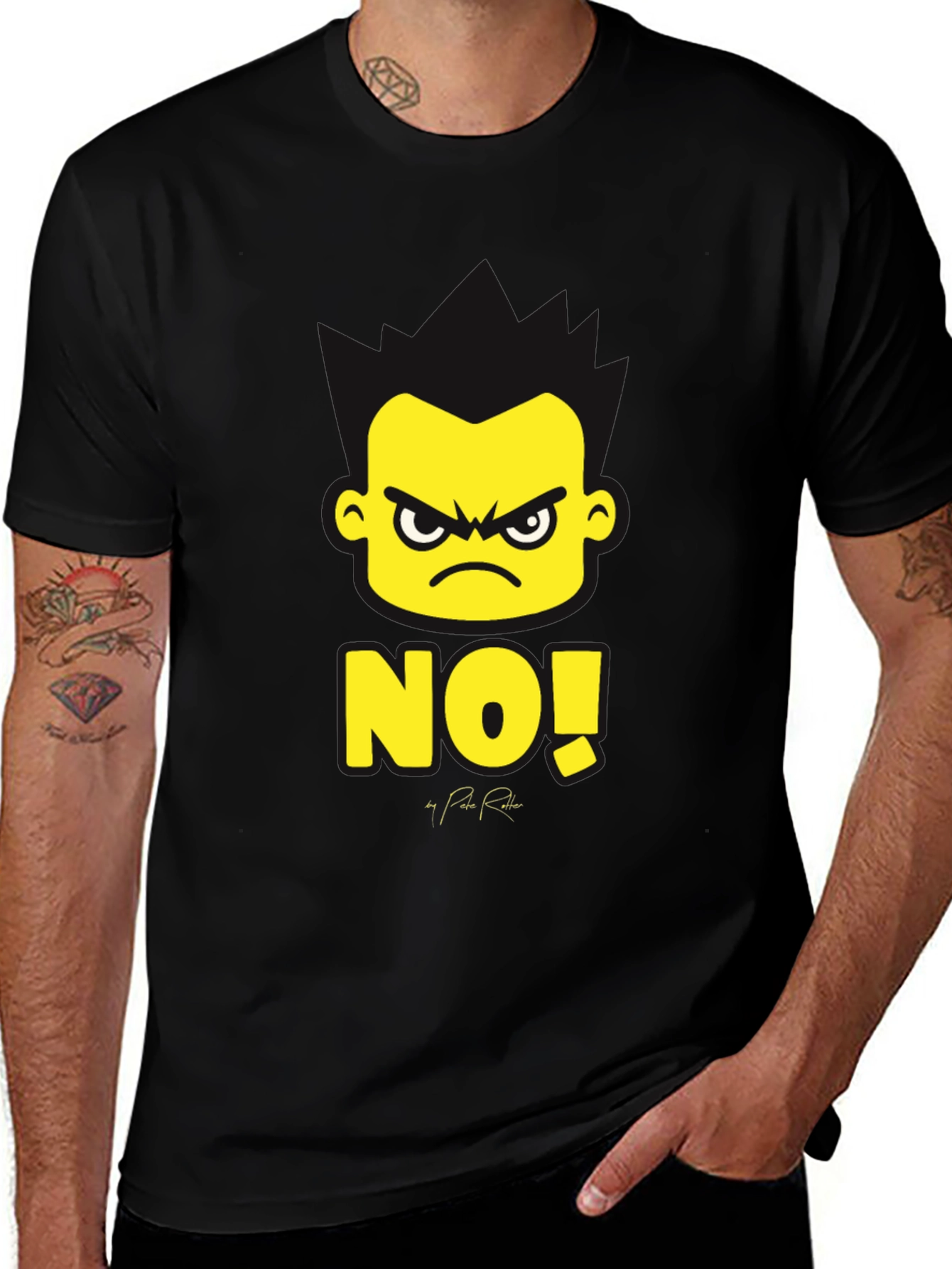 Variant 7 of Black "NO!" Graphic Tee
