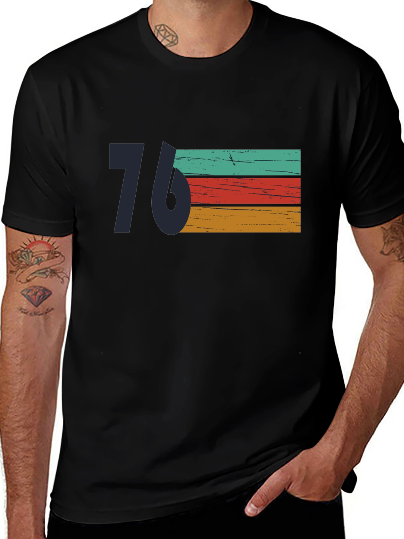 Variant 30 of Retro 76 Graphic Tee - Stylish Vintage Design