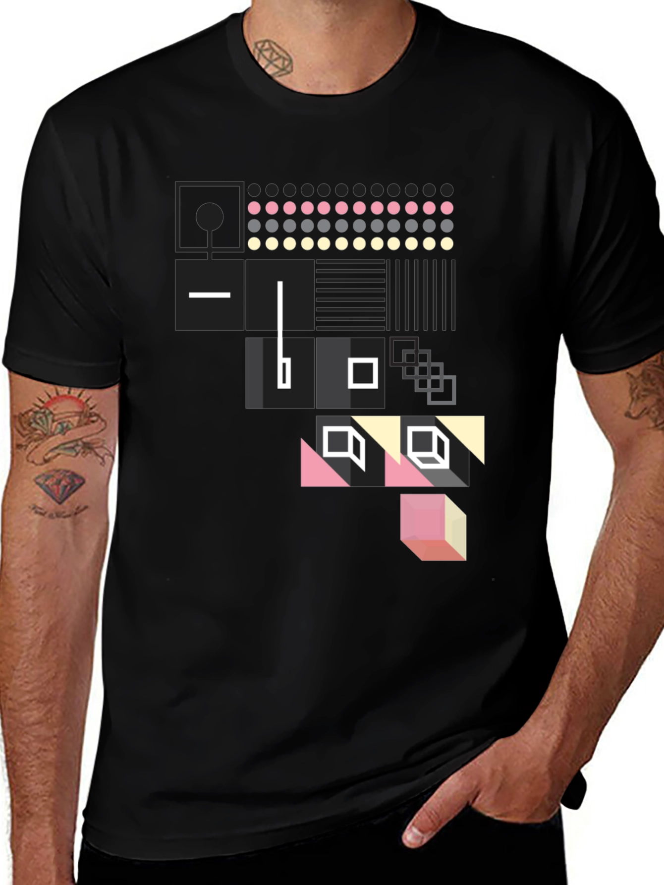 Variant 13 of Abstract Graphic Tee - Modern Geometric Print