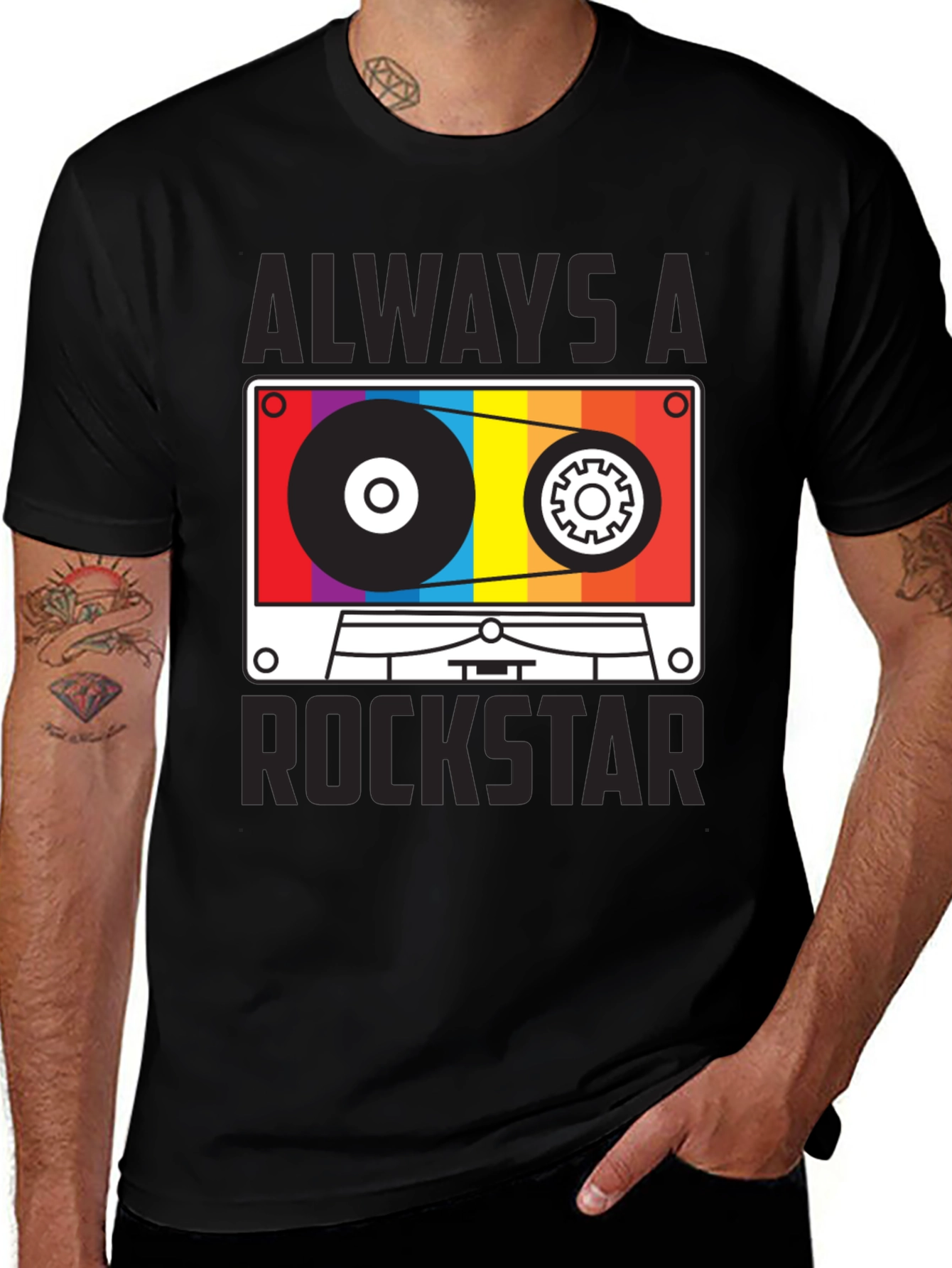 Variant 15 of Always A Rockstar Cassette Graphic Tee
