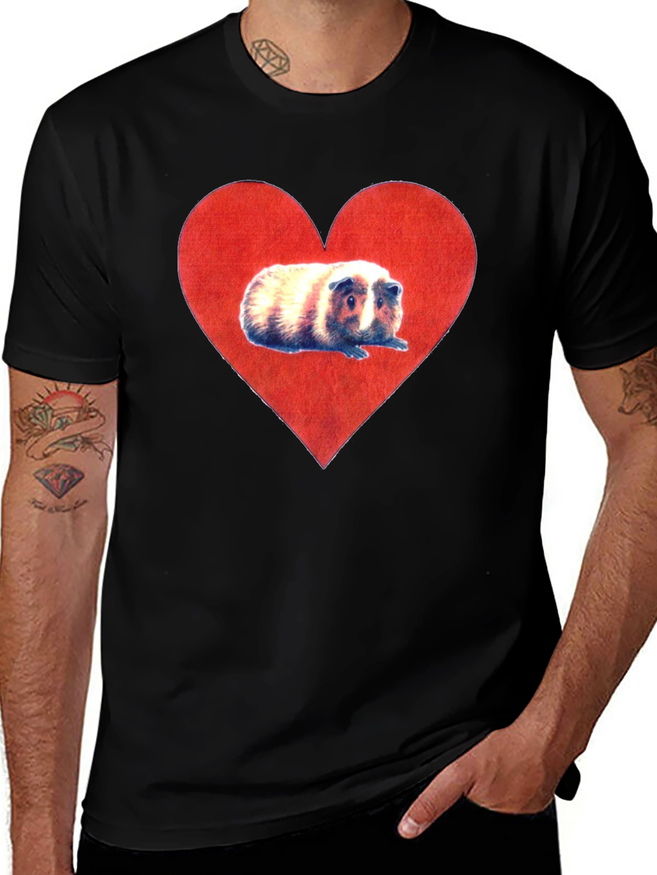 Variant 29 of Guinea Pig Heart T-Shirt - Adorable Pet Lover Tee