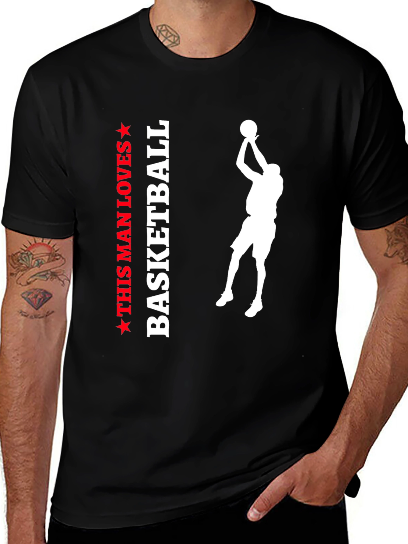 Variant 3 of This Man Loves Basketball Graphic Tee